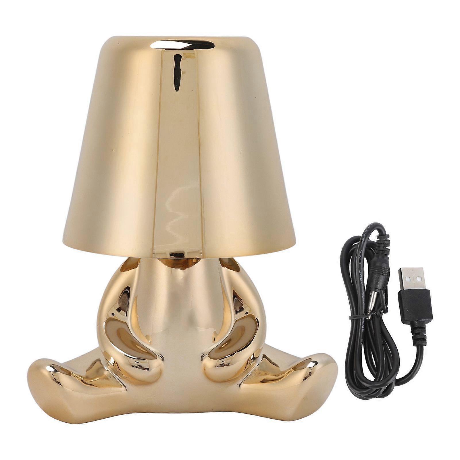 Night Lamp 3 Light Color Stepless Dimming Touch Control USB Rechargeable Bedside Light
