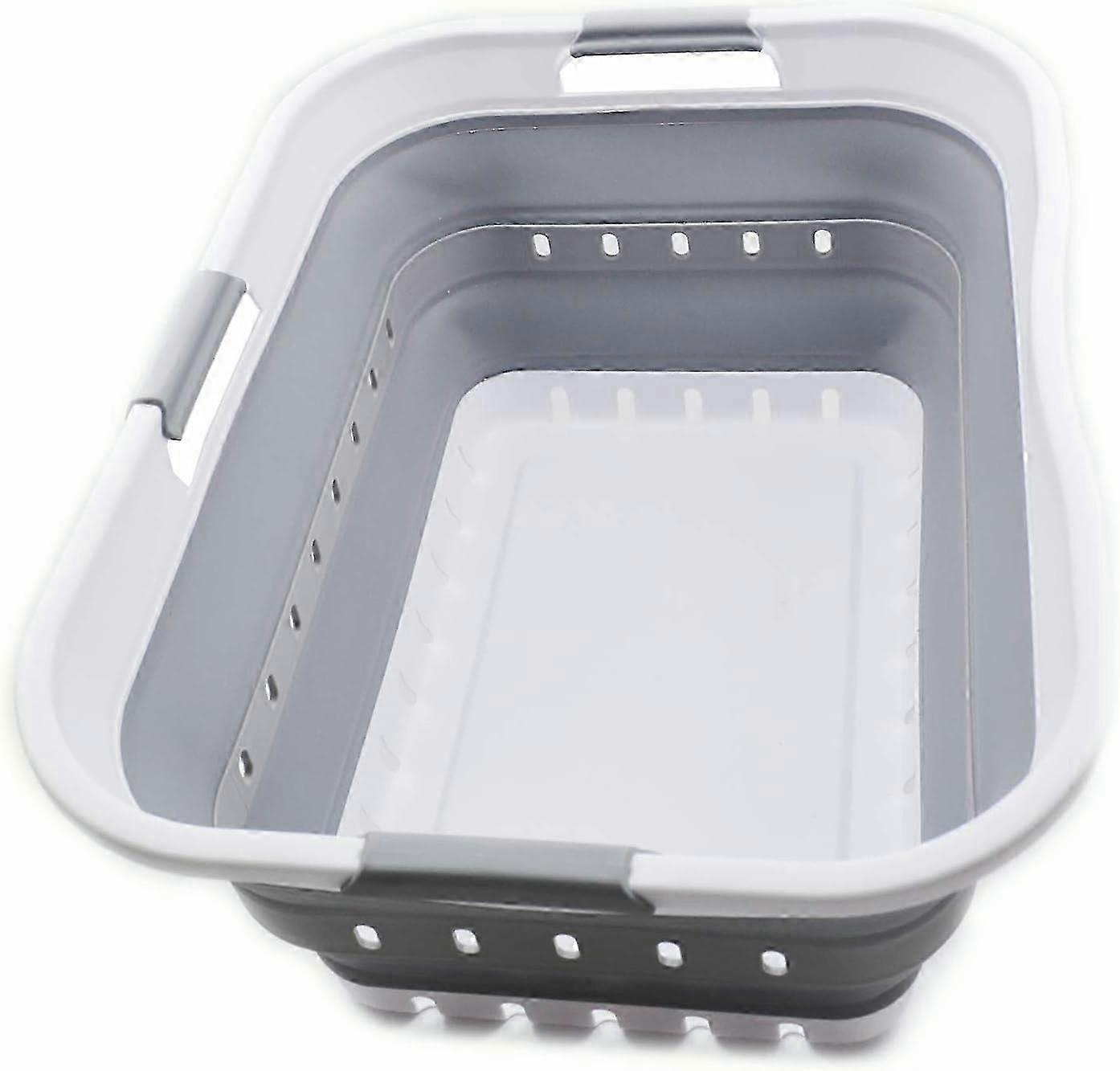 42l Collapsible Plastic Laundry Basket - Foldable Pop Up Storage