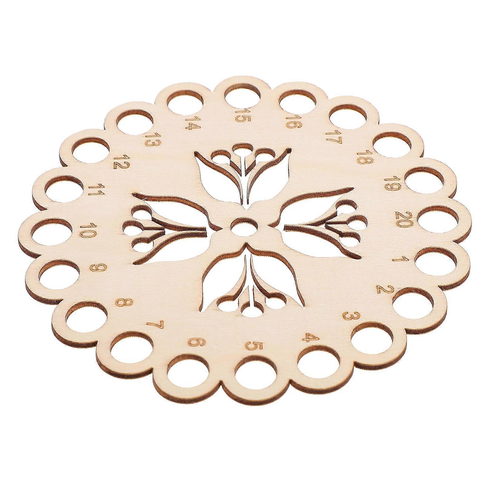 Embroidery Floss Organizer Hollow Threading Plate for Home Use Compact Plastic Brown