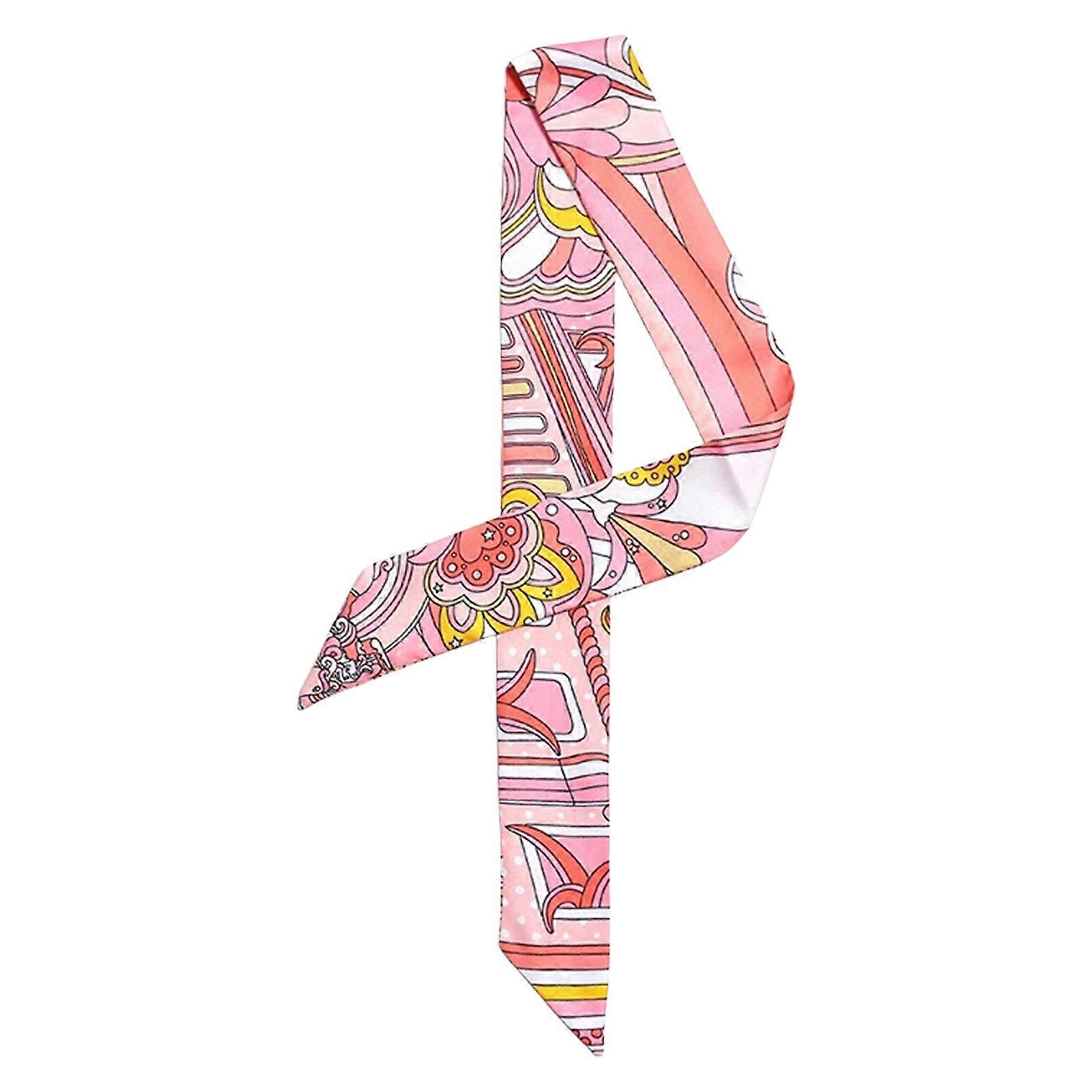 Élégant long foulard cravates pour les femmes, taille ajustable Photo Props Silk Feeling Multicolore Scarf Photo Props A 5