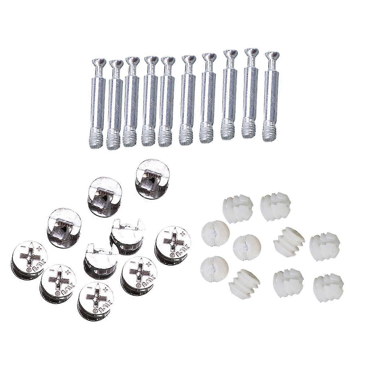 Cabinet Cam Connectors for Furniture, Pull-Out Resistant Thread Design for Wood Pieces
