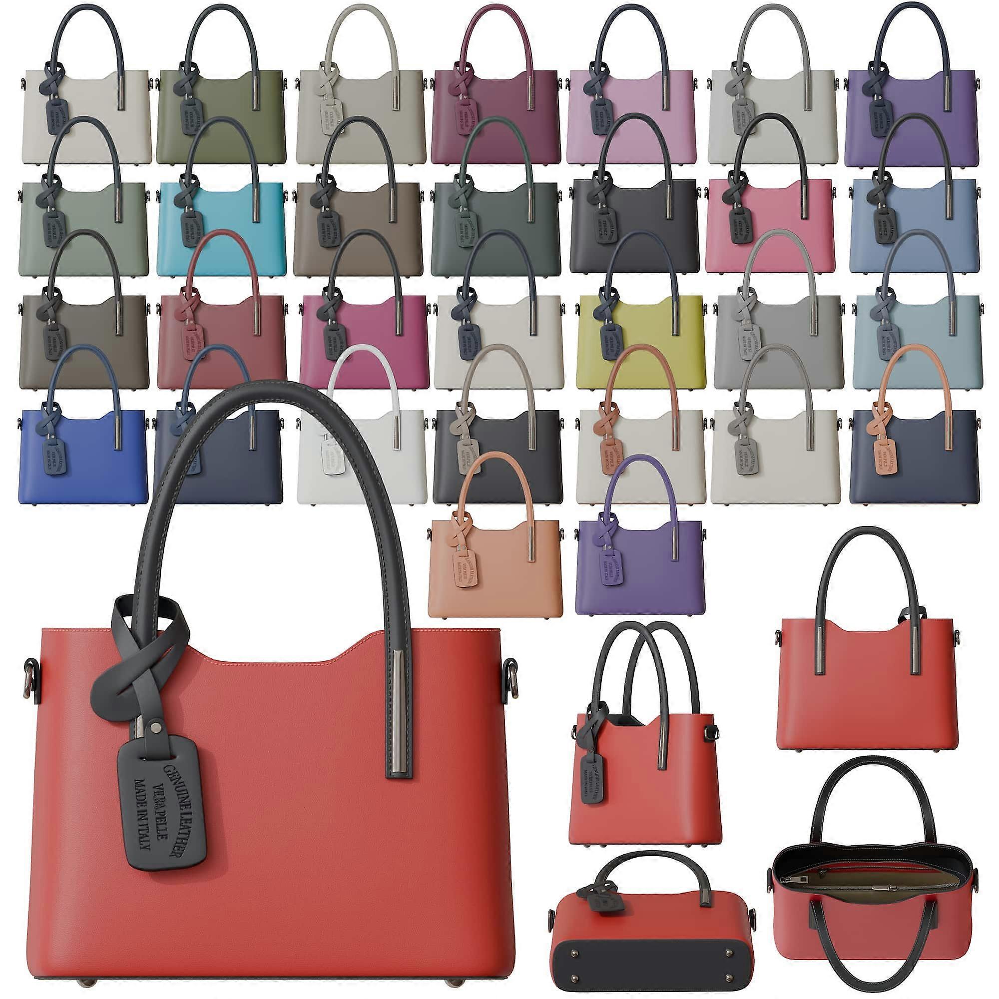Noble women's handbag made of genuine leather