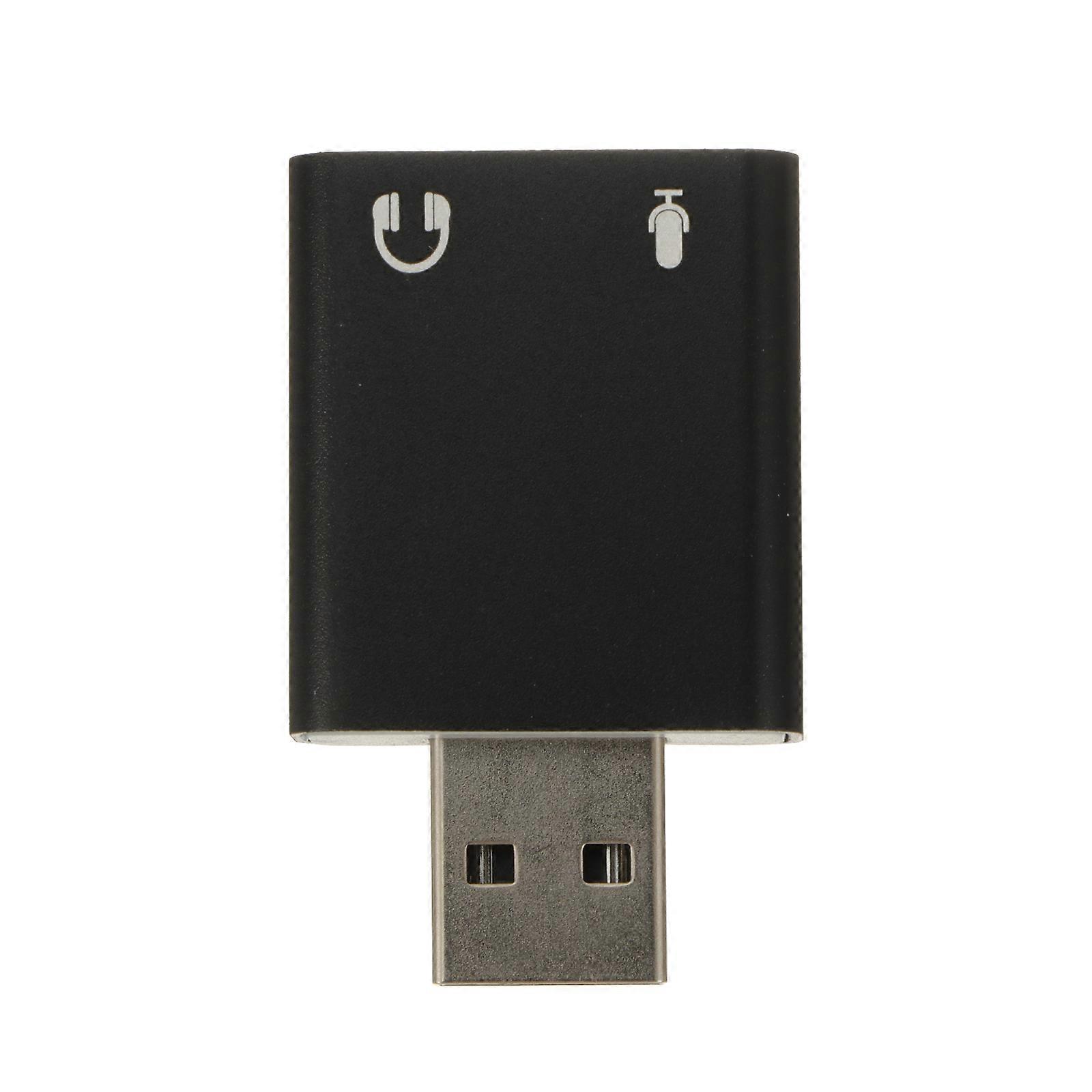 Usb To Audio Jack Adapter For Headphones Live Streaming 7.1-Channel Sound Aluminum Alloy 1Pack