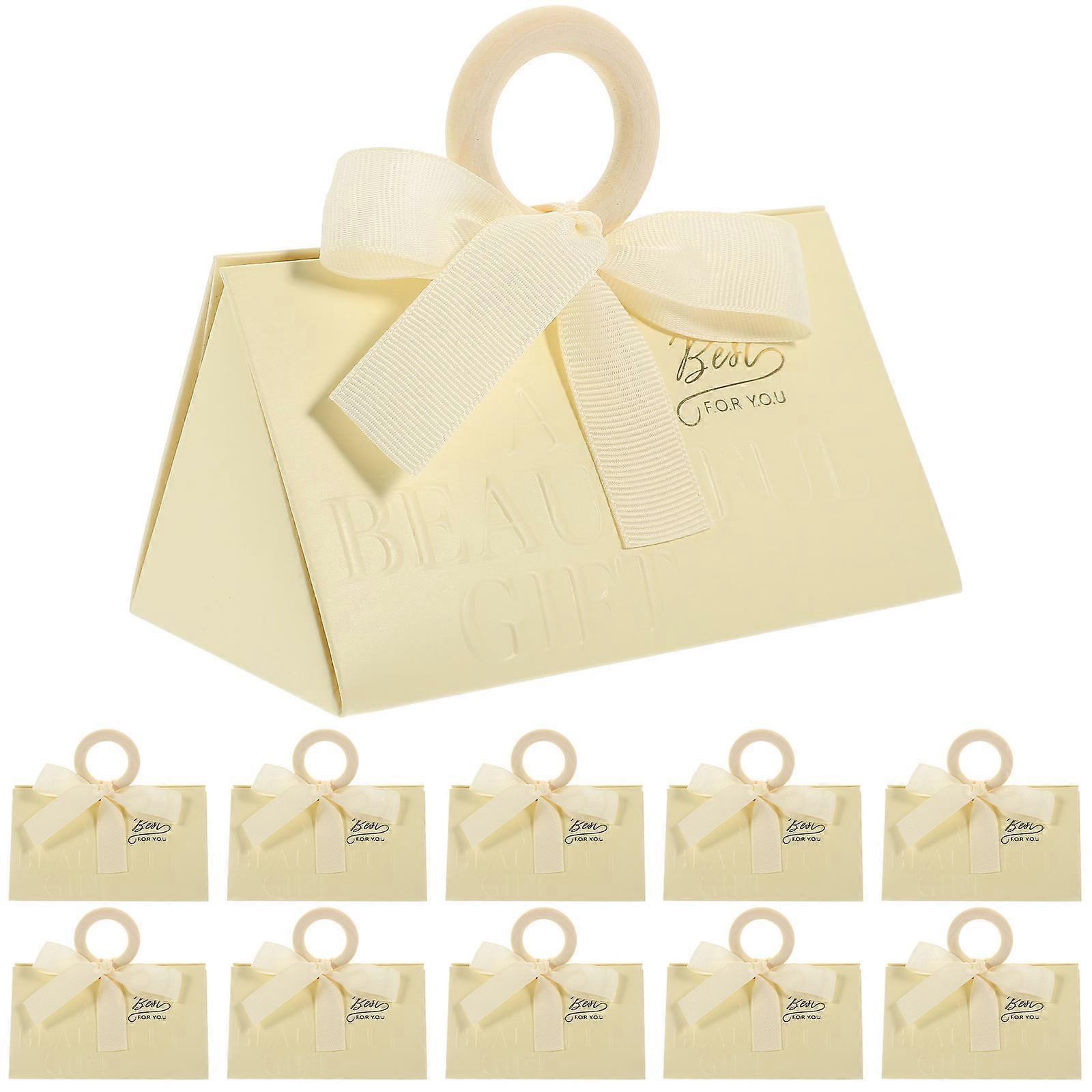 Candy Favor Boxes Portable Valentine's Day present Packaging Container Triangular Shape Paper Material 20Set