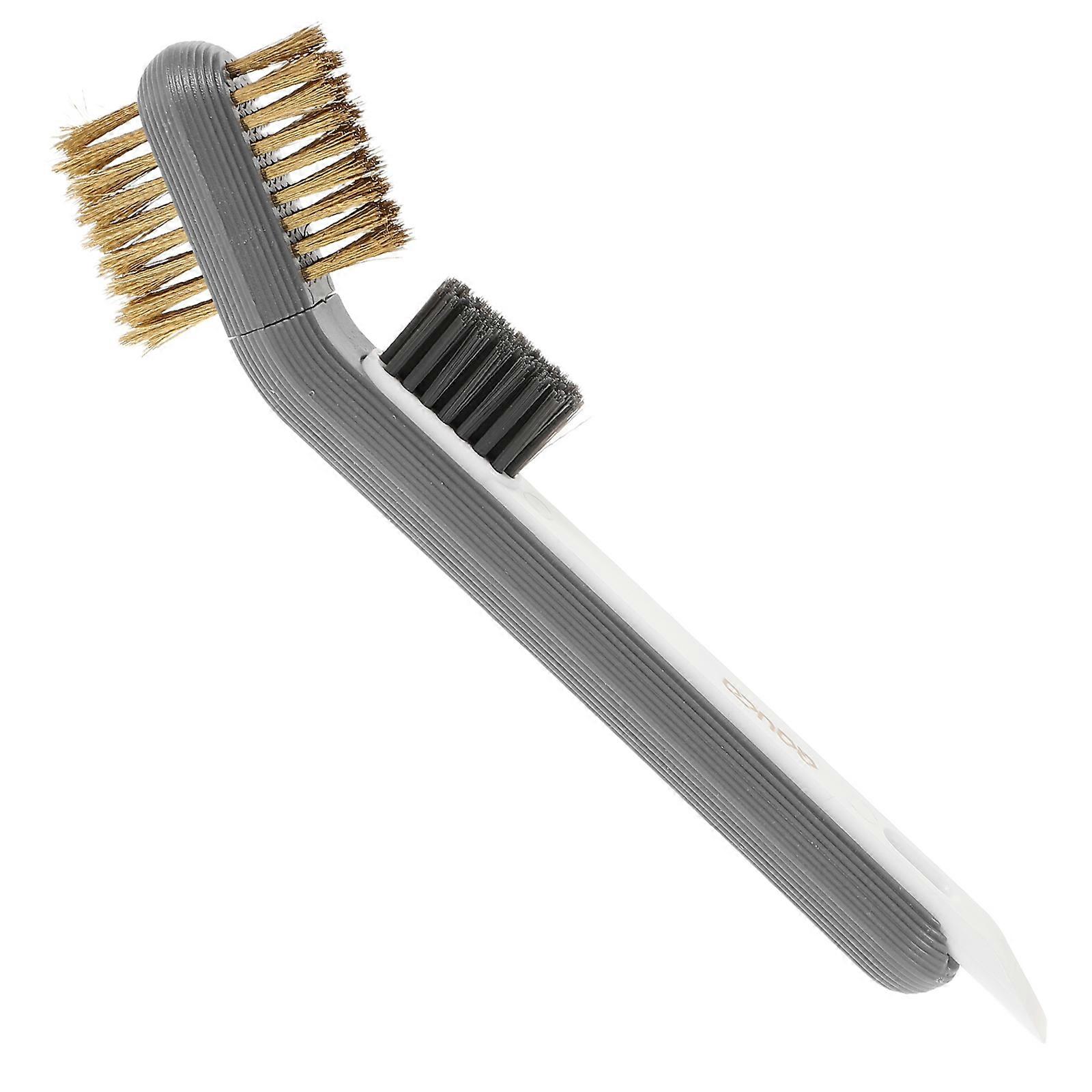 Degreasing Brush with Rotating Crevice Cleaner for Precision Deep Cleaning of Stove Corners and Tight Spaces