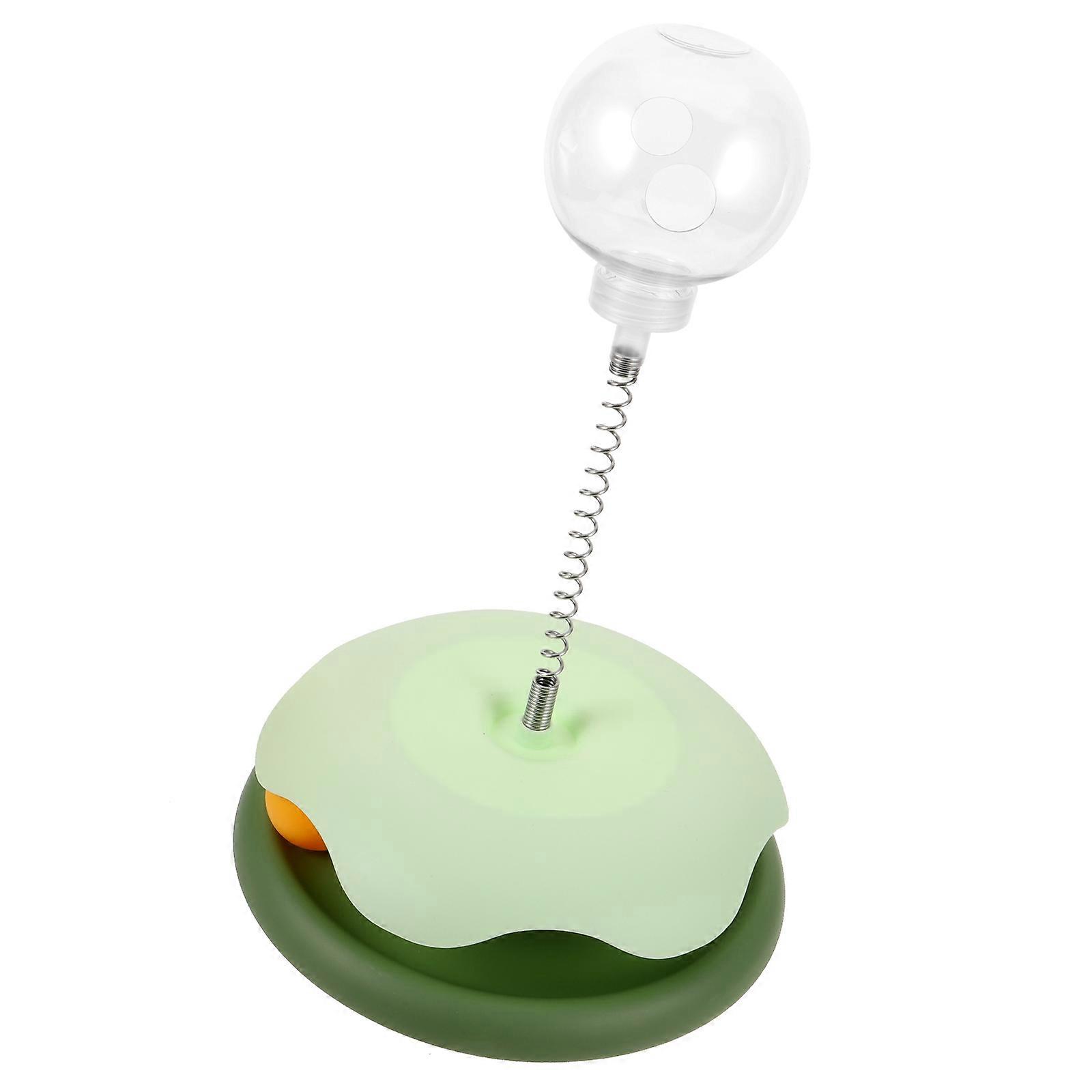 Treat-Dispensing Cat Toys Interactive Cat Feeder Toy Cats Entertainment Spring Shape 32.00X21.00X21.00CM 1Pcs
