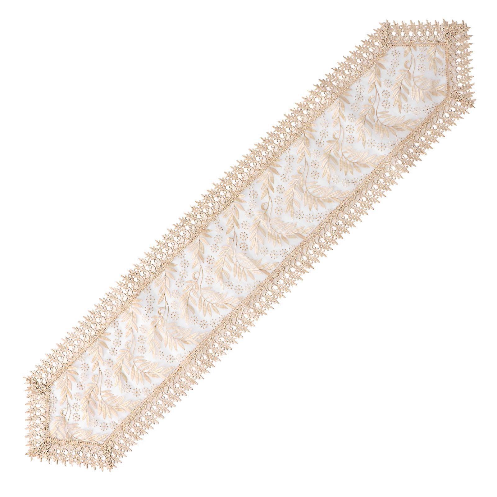 Wedding Tablecloth Modern Style Table Runner Home Decoration Festive Atmosphere Enhancement Khaki 200x40cm 1Set