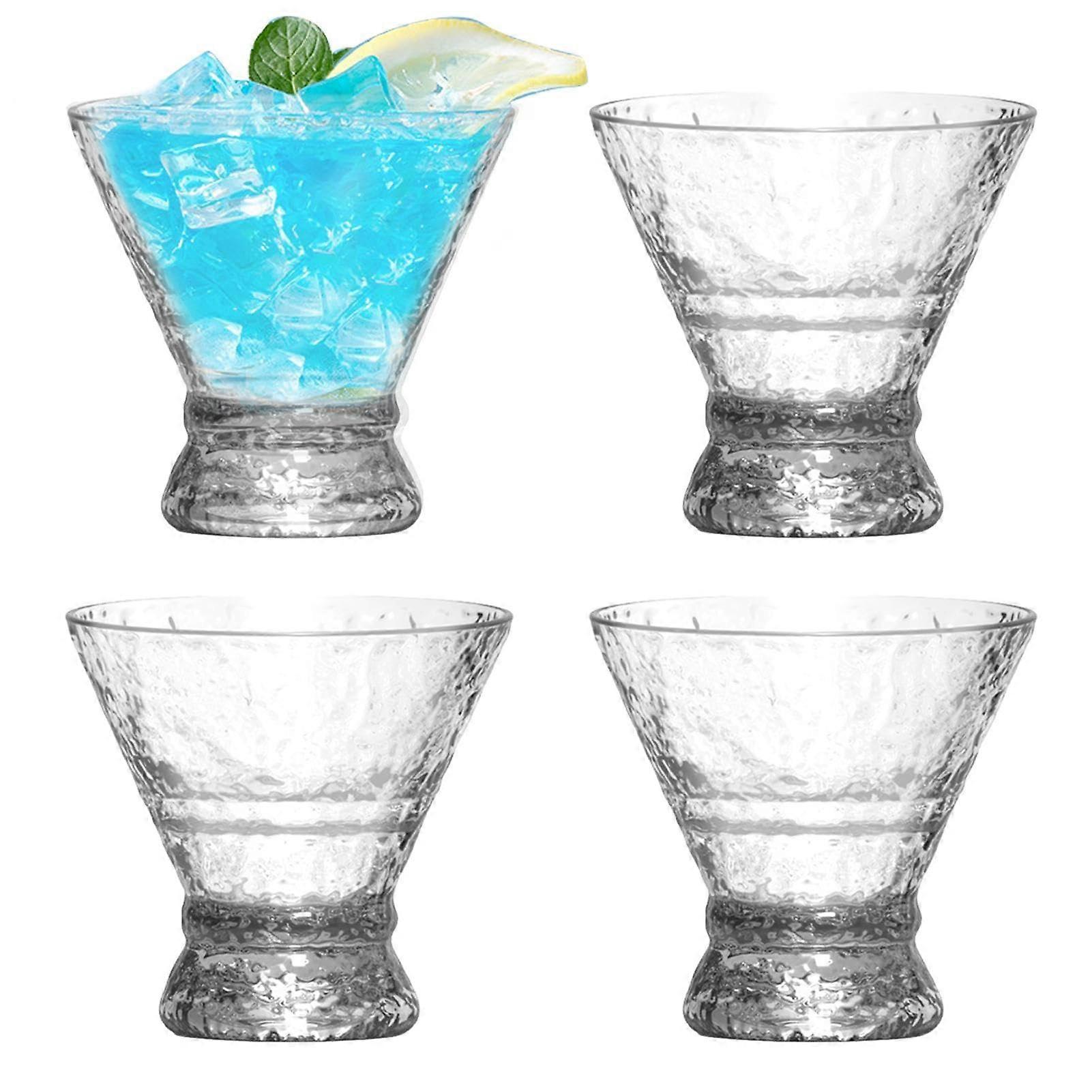 Clear Cocktail Glasses, Margarita Glasses 200ml Set with Thickened Base