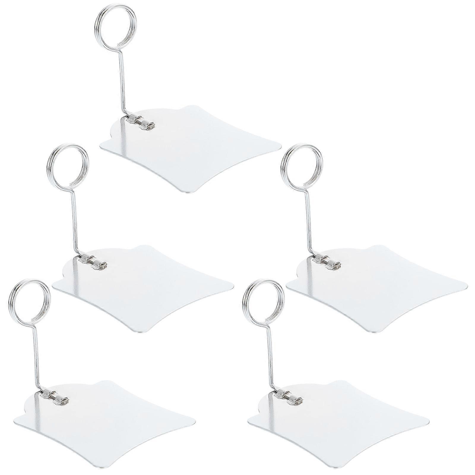 小売、スーパーマーケット、結婚式、見本市用の再利用可能な金属ラベルホルダーと価格クランプ 5 個 – 食品ディスプレイ看板用の食料品クリップ