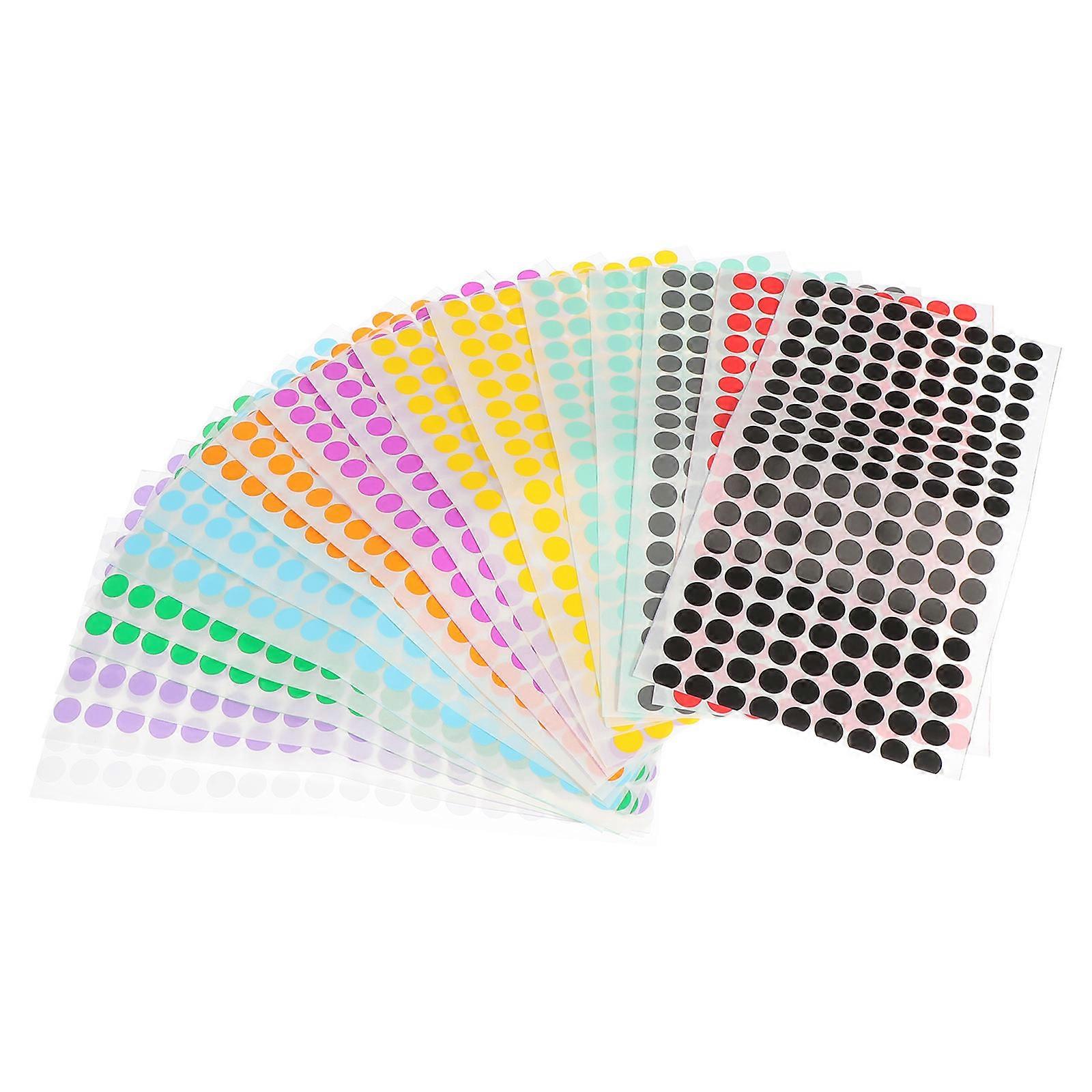 Small Dot Stickers Label Stickers Circle Shape Home Organization 18 Sheets 18Set