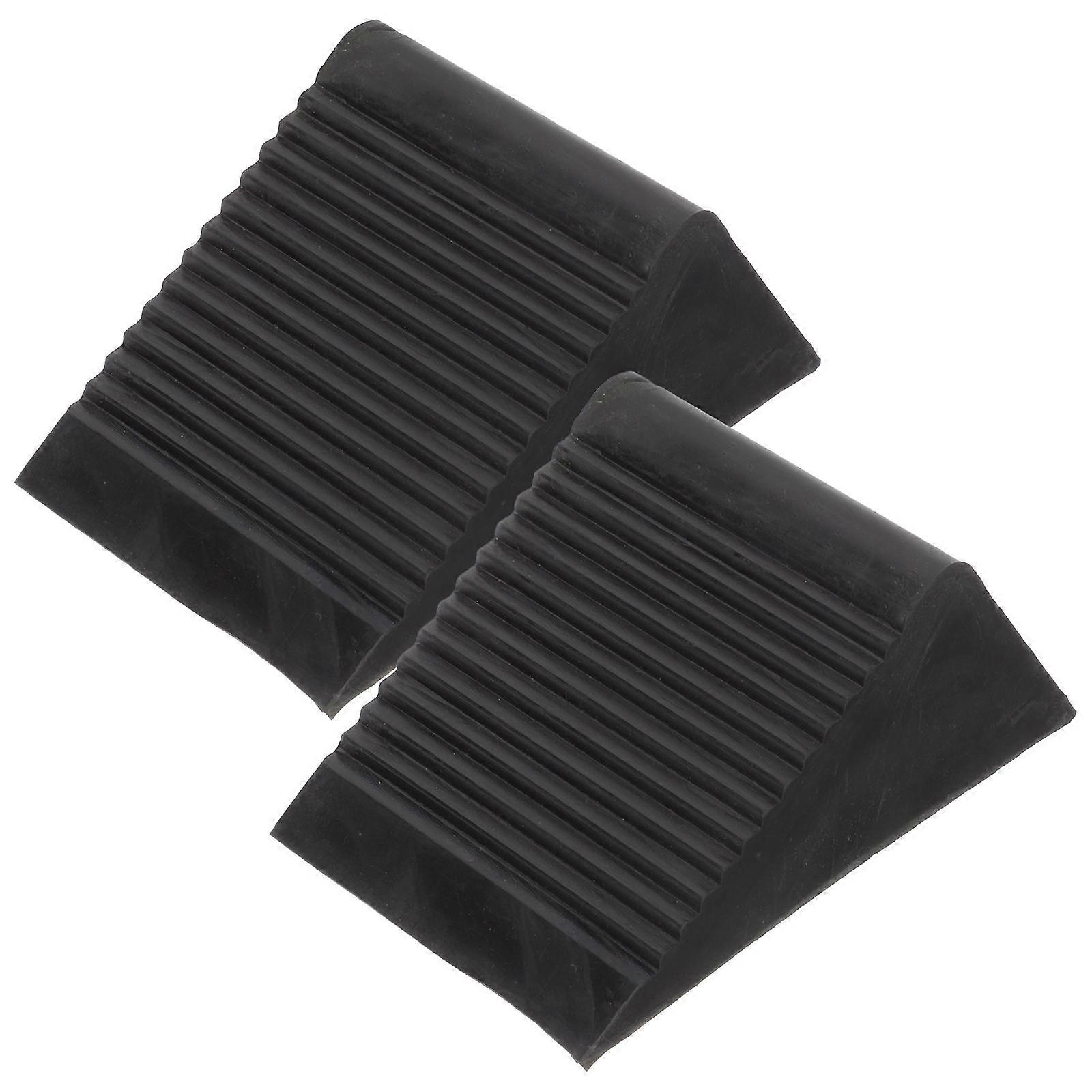 Portable Heavy Duty Rubber Wheel Chocks Durable Tire Support Pads for Cars, Trucks, Trailers, and RVs Vehicle Stabilizer Blocks for Leveling and