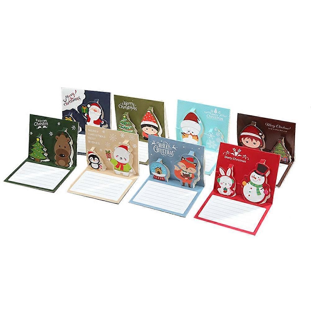 Greetings Cards For All Occasions Stereoscopic Greeting Card Assorted Pattern Christmas Party Supplies 24Pcs