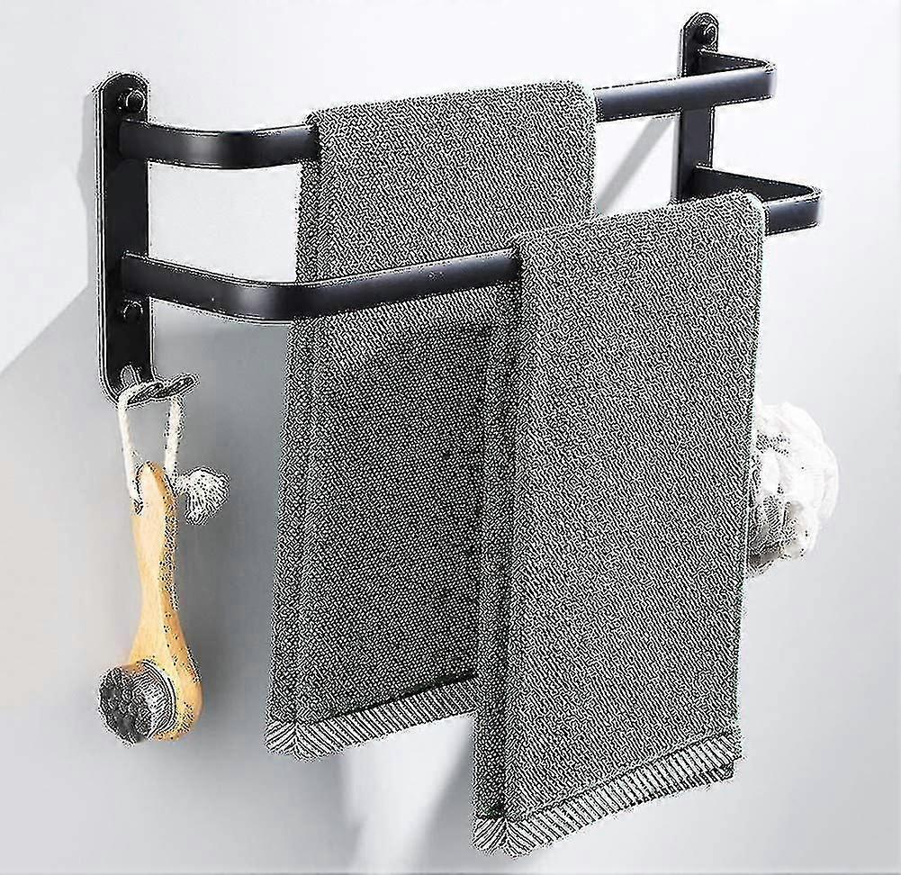 Kylpyhuoneen pyyhetelineet, musta seinään asennettavat pyyhepalkit suihkuun ja keittiöön, vedenpitävät ovitangot kaksinkertaisella koukulla