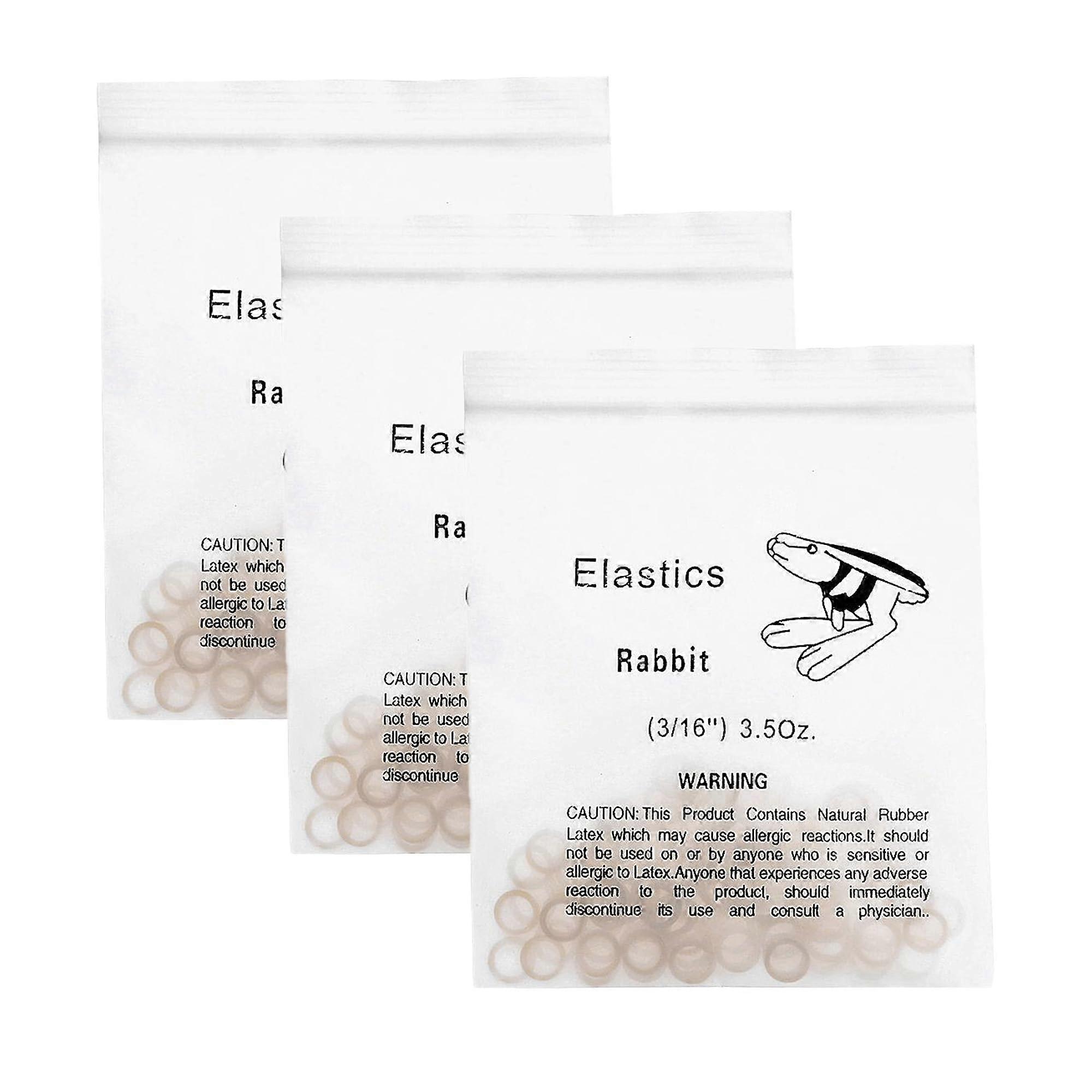 Orthodontic Elastic Bands 3-Pack 300 Pieces 1.9 cm For Braces Correcting Misaligned Teeth