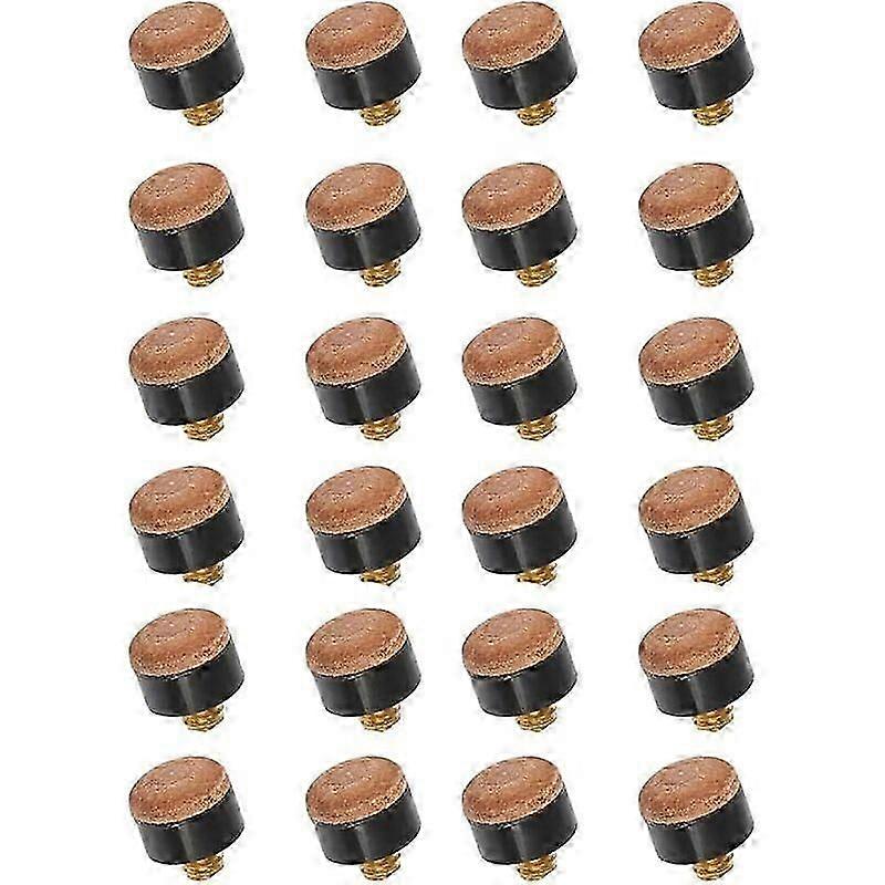 10mm Screw-in Billiard Cue Tips - Brown for Snooker