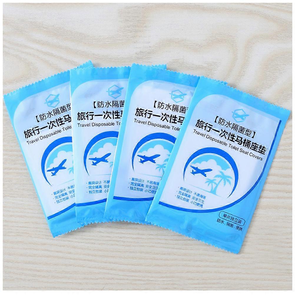 Travel Toilet Seat Cover Moisture Absorbent Transparent Multi 50Pack