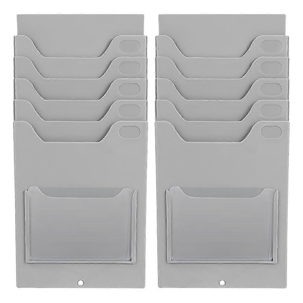 Wall Mounted Business Card Holder   2pcs Modern Design Card Filing Rack for Office & Factory   Quick Access Card Storage Organizer