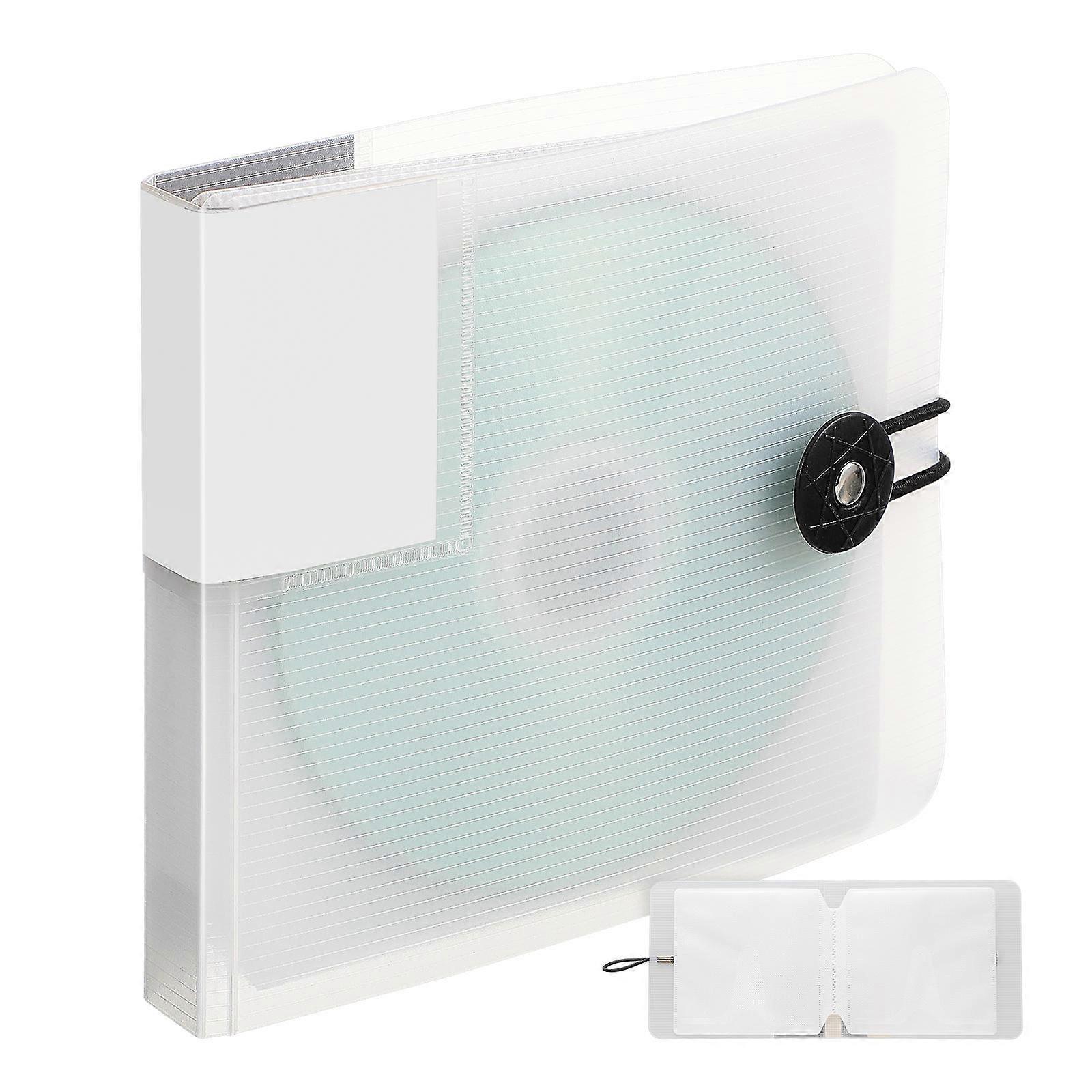Transparent CD DVD Case Portable Lightweight Storage Bag with Buckle Closure Capacity Organizer for Travel Home Disc Protection