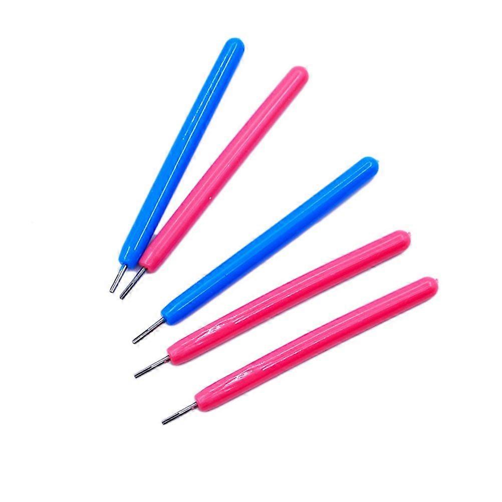 5 Pcs Paper Quilling Tools Quilling Paper Ramified Pen Papercraft DIY Tool Needle (2 Blue, 3 Red)