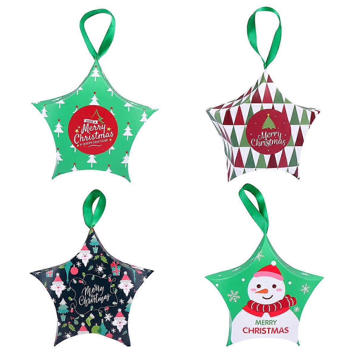 Empty Candy Boxes Star Shape Christmas Theme present Presentation 12X10X4.5CM 12Pcs