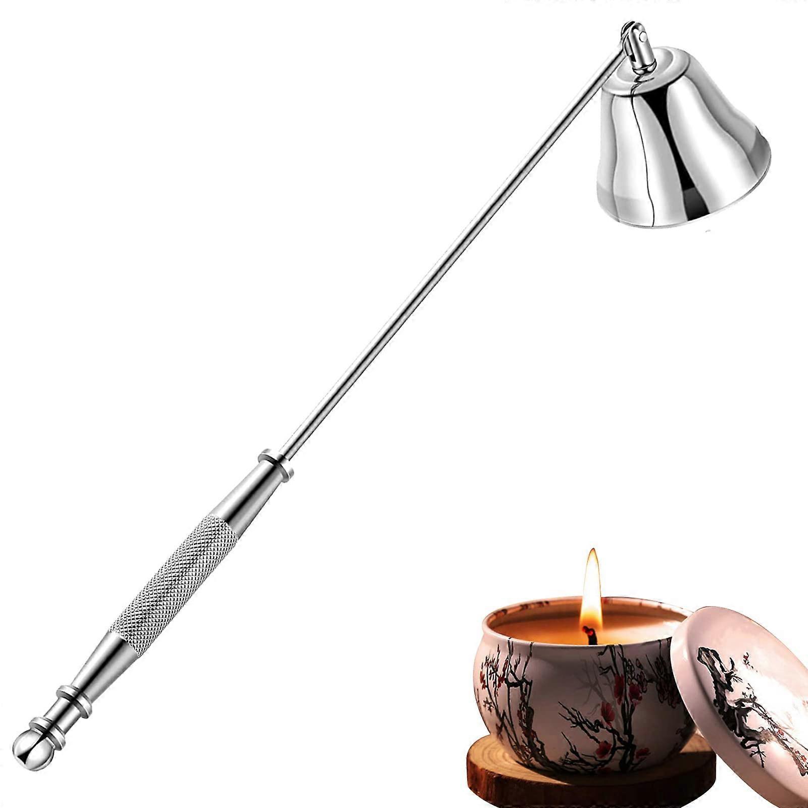 Candle Snuffer for Candles, Stainless Steel Candle Snuffer with Long Handle and Gift Box Packaging Suitable for Gifts (Silver)