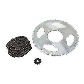 Sprocket Chain Set 8D 11T Gear Sprocket 25H 80T Chain Wheel Sprocket 25H 146 Link Drive Chain for DIY Motorcycle ATV