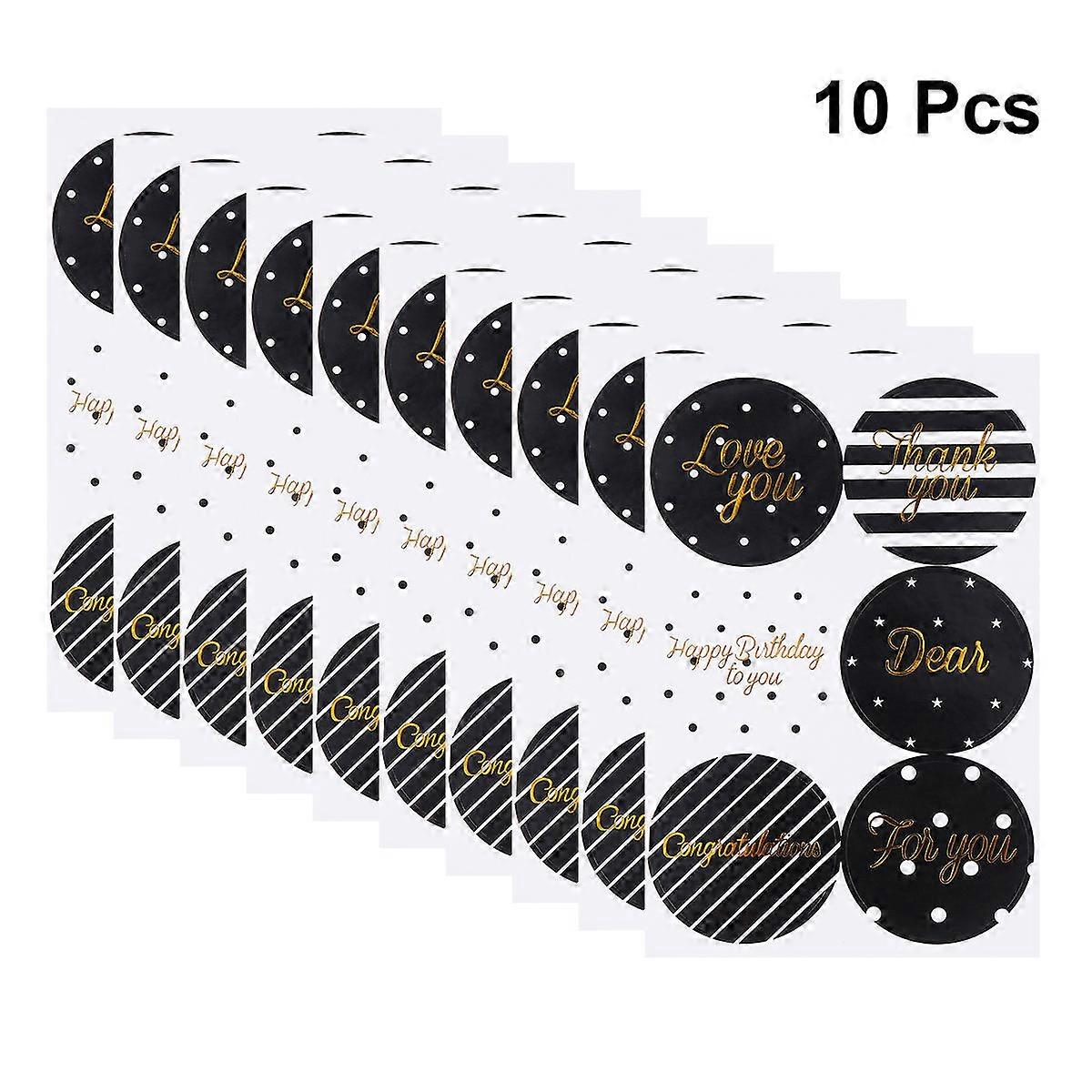 Present Stickers Assorted Color Square Self-Adhesive Decorative Birthday Party present Wrapping 600Set