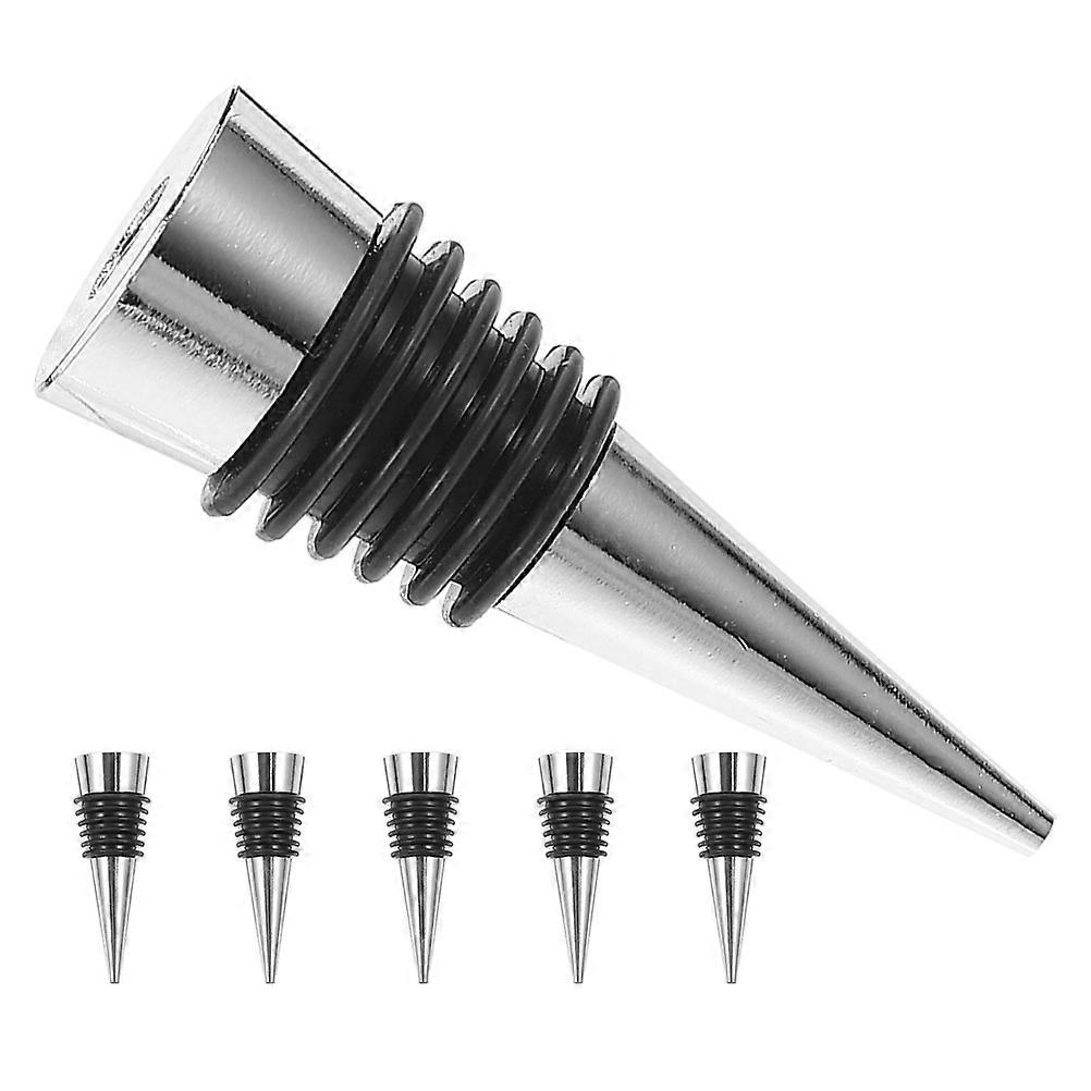 6pcs Reusable Stoppers with Easy Press Seal for Freshness, Compatible with Various Bottles, Saver for Home and Bars