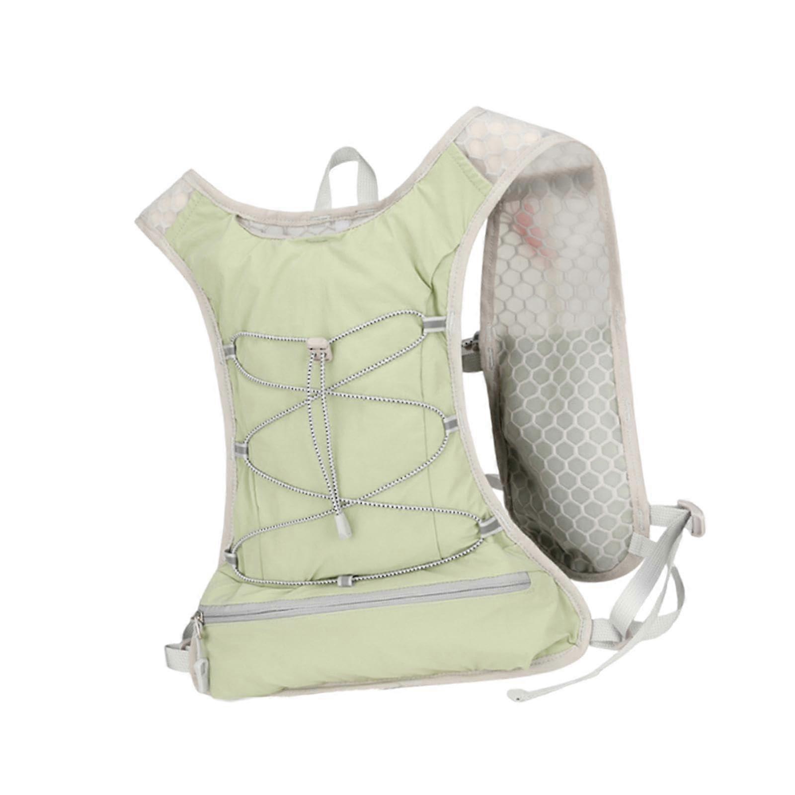Women's running vest, hydration backpack, comfortable, for runners, portable, drinking backpack, sports bag for hiking, climbing, running, green.