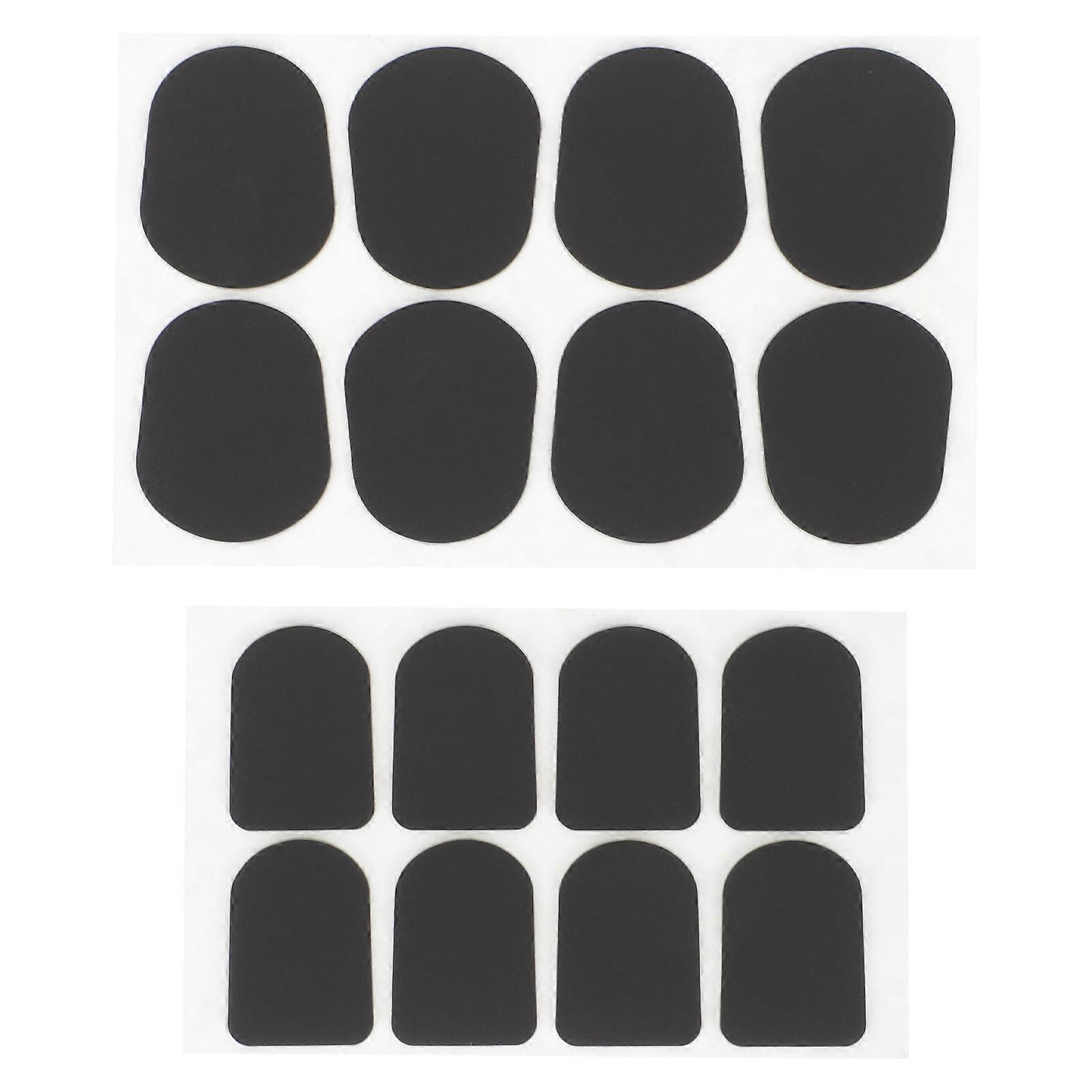 Saxophone Mouthpiece Patch Pads Reduce Vibration Professional Musicians Black 2.7x2.2cm 0.8mm 32Pcs