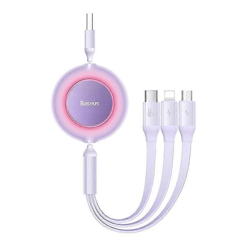 BASEUS Bright Mirror 2 Series Retractable Fast Charging Cable USB to M L C 66W, 1.1m