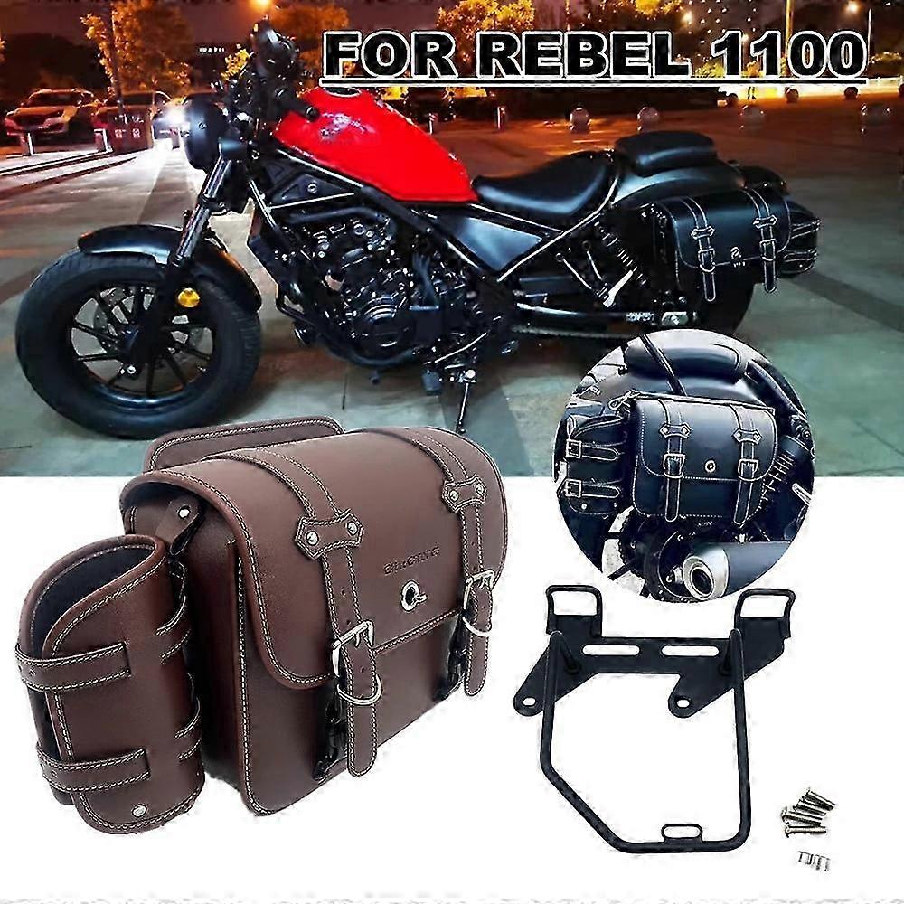 Side Frame Bag for Motorcycles, Retro Bag Suitable for Honda Rebel 1100 CMX 1100 2021 2022, Side Bag Support