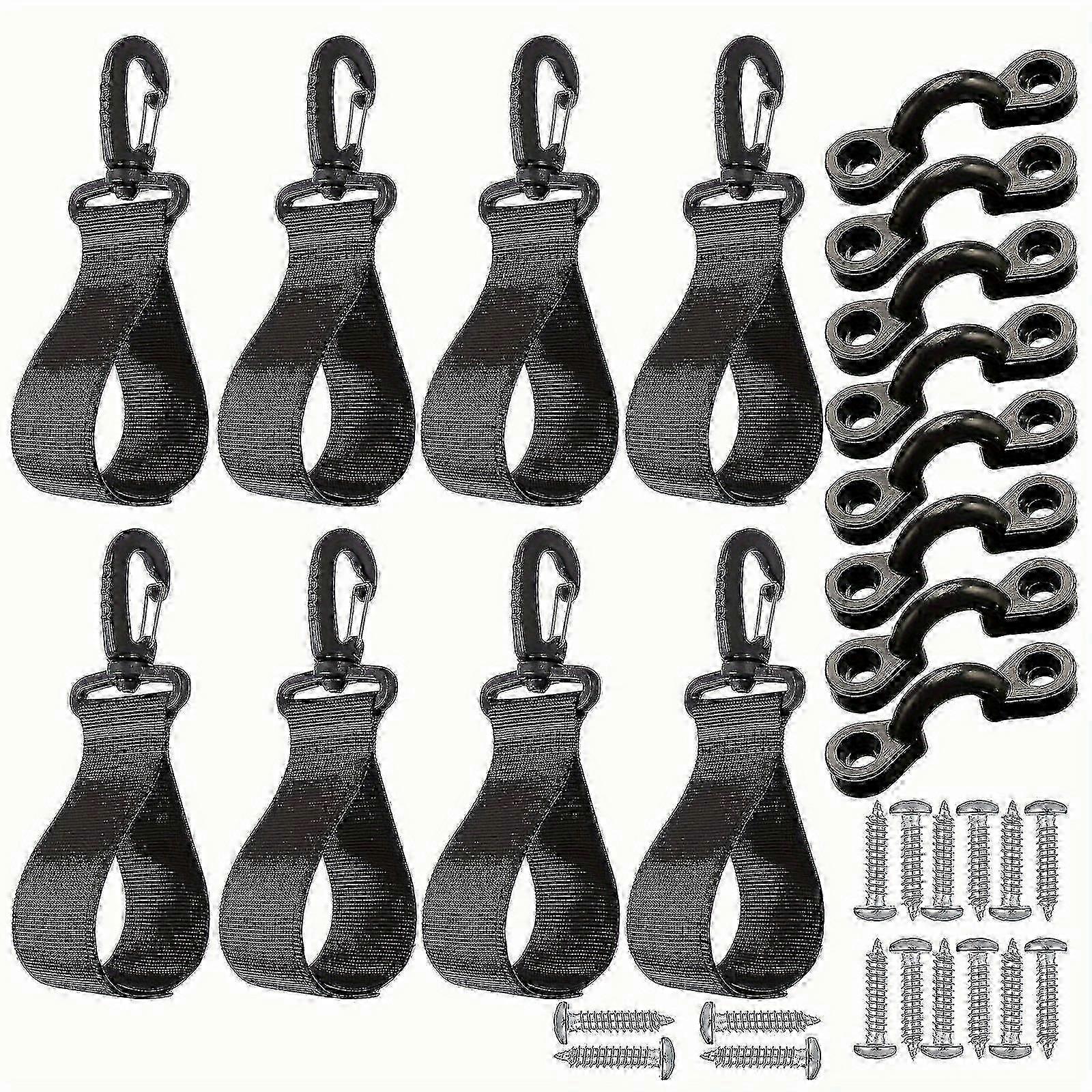 4sets/8sets Paddle Holder for Kayak, Fishing SUP Accessories, Inflatable Boat Paddle Storage, Paddle Lanyard for Canoe and SUP