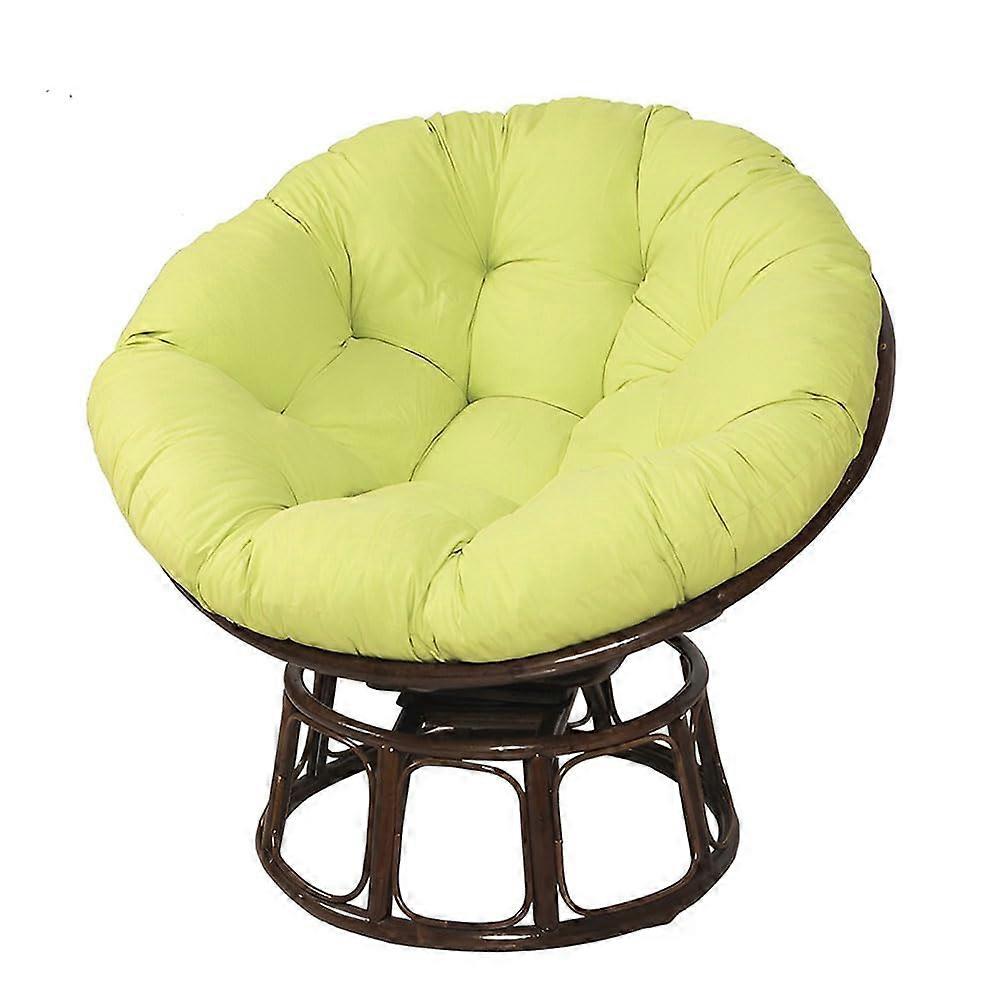 Thick Round Chair Cushions with Fixing Straps for Indoor Hammocks, Swing Pads, and Egg Chairs (120x120cm, Green)