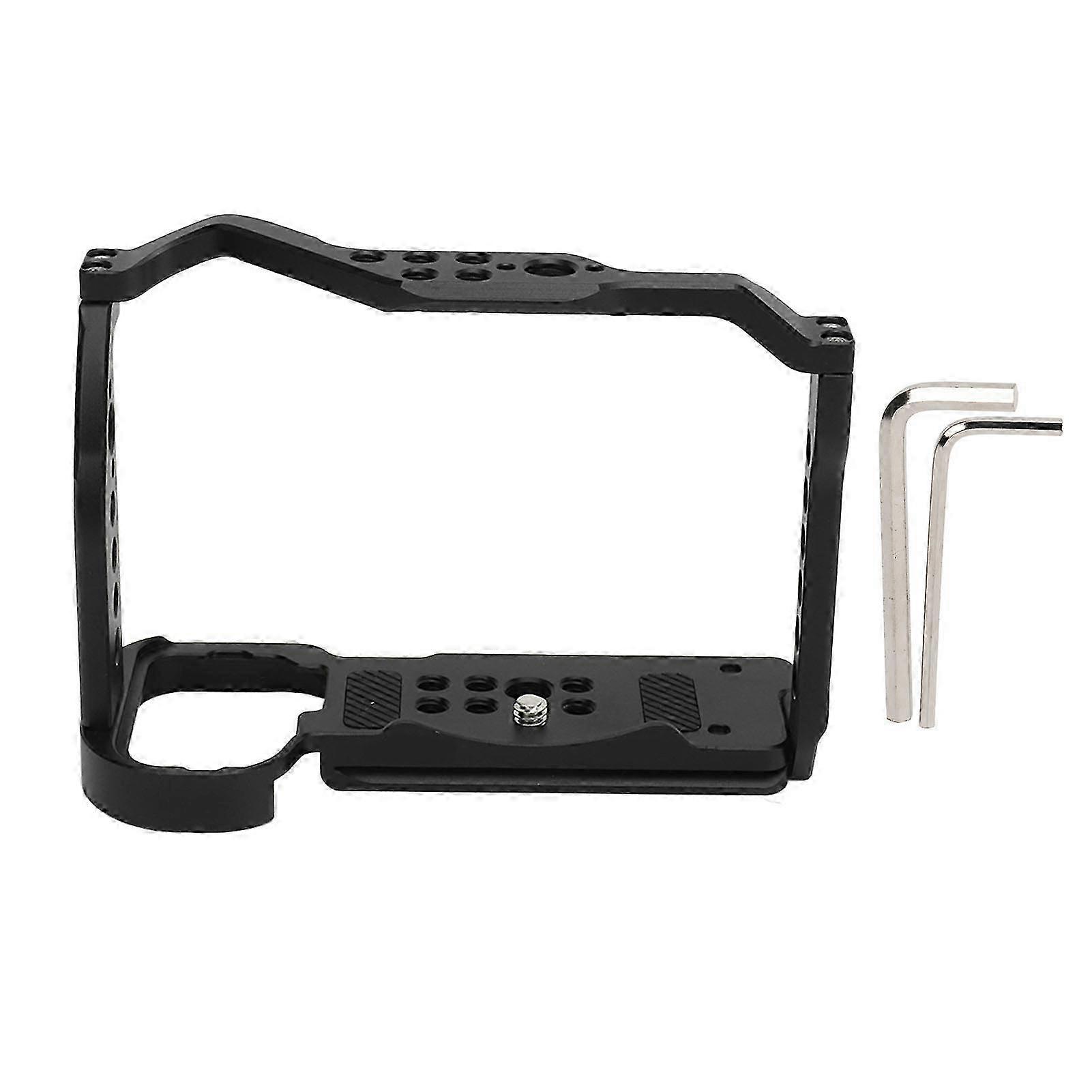 Full Camera Cage for Compatible Camera Aluminum Alloy Protective Video Rig with 1/4 3/8 Inch Threaded Hole for Video Making Vlogging