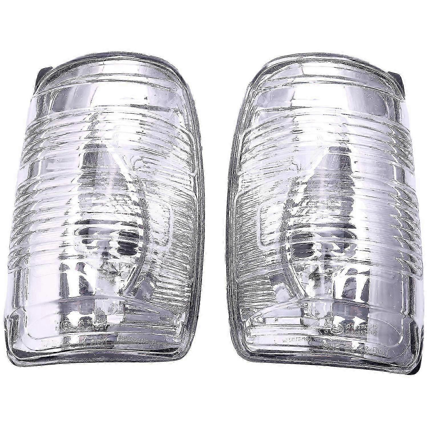 1pair Right And Left Side Door Wing Mirror Clear Indicator Lens For Transit Mk8 2014-onwards