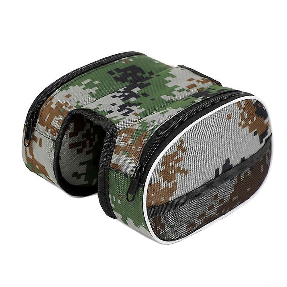 Mountain Bike Saddle Bag Four-Pocket Design With Spacious Storage For Cyclists (Camo 2)