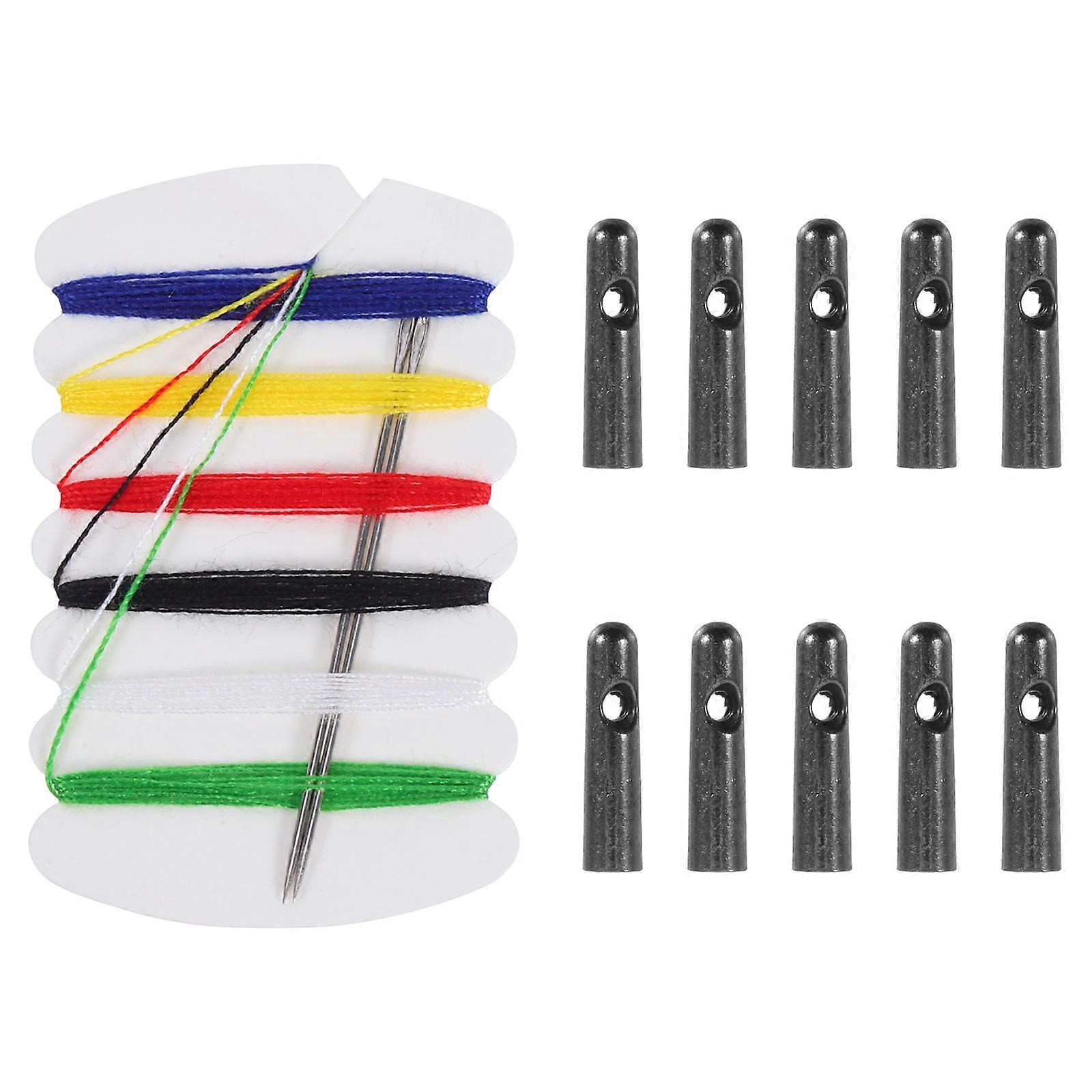 Umbrella Tail Beads Black Plastic For General Users Simple Design Round Shape Replacement 10Pcs
