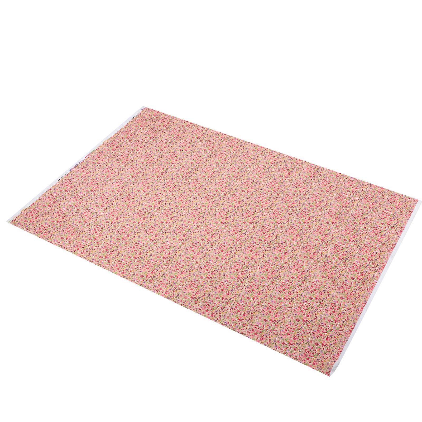 Floral Printed Polyester Fabric Sheet Vintage Style DIY Cloth for Sewing, Dressmaking, and Quilting Projects Versatile Craft Material in Pink