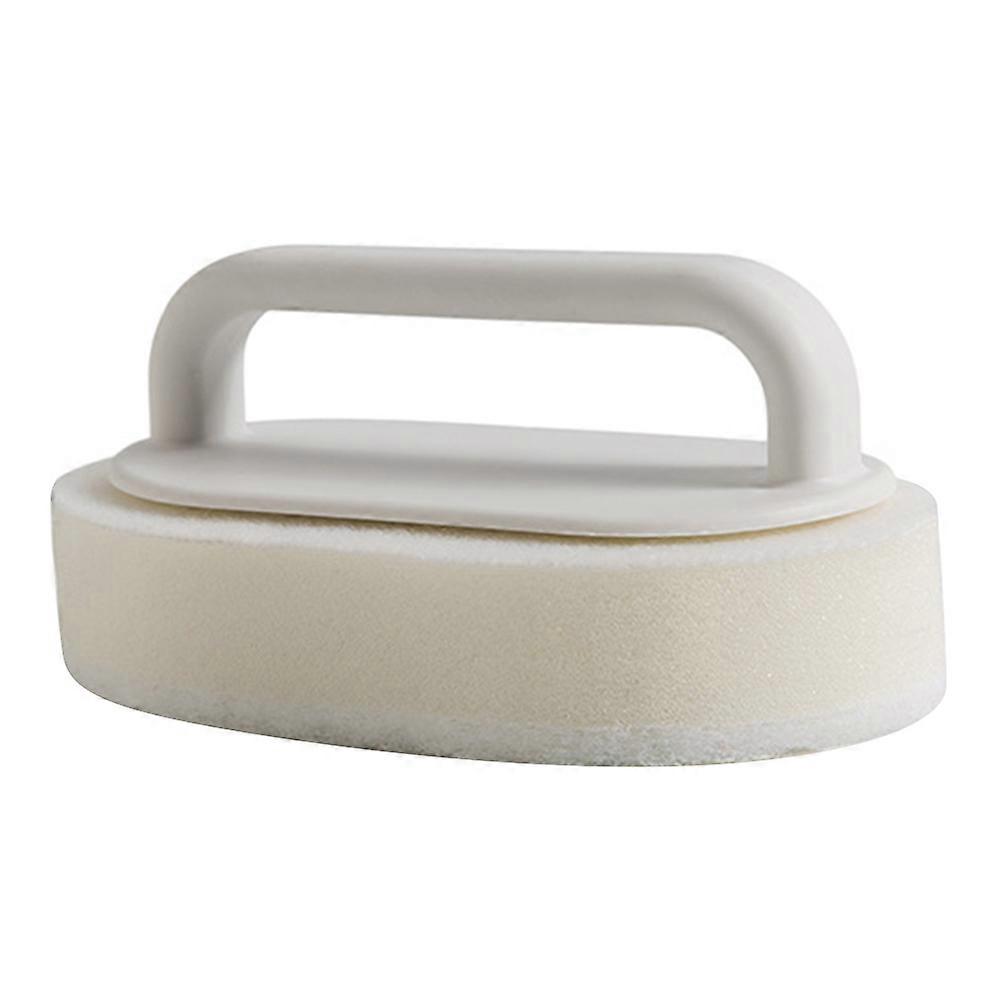 Flat Cleaning Brush Multifunctional Cleaning Sponge Tool Furniture Cleaning White Rectangular 1Set