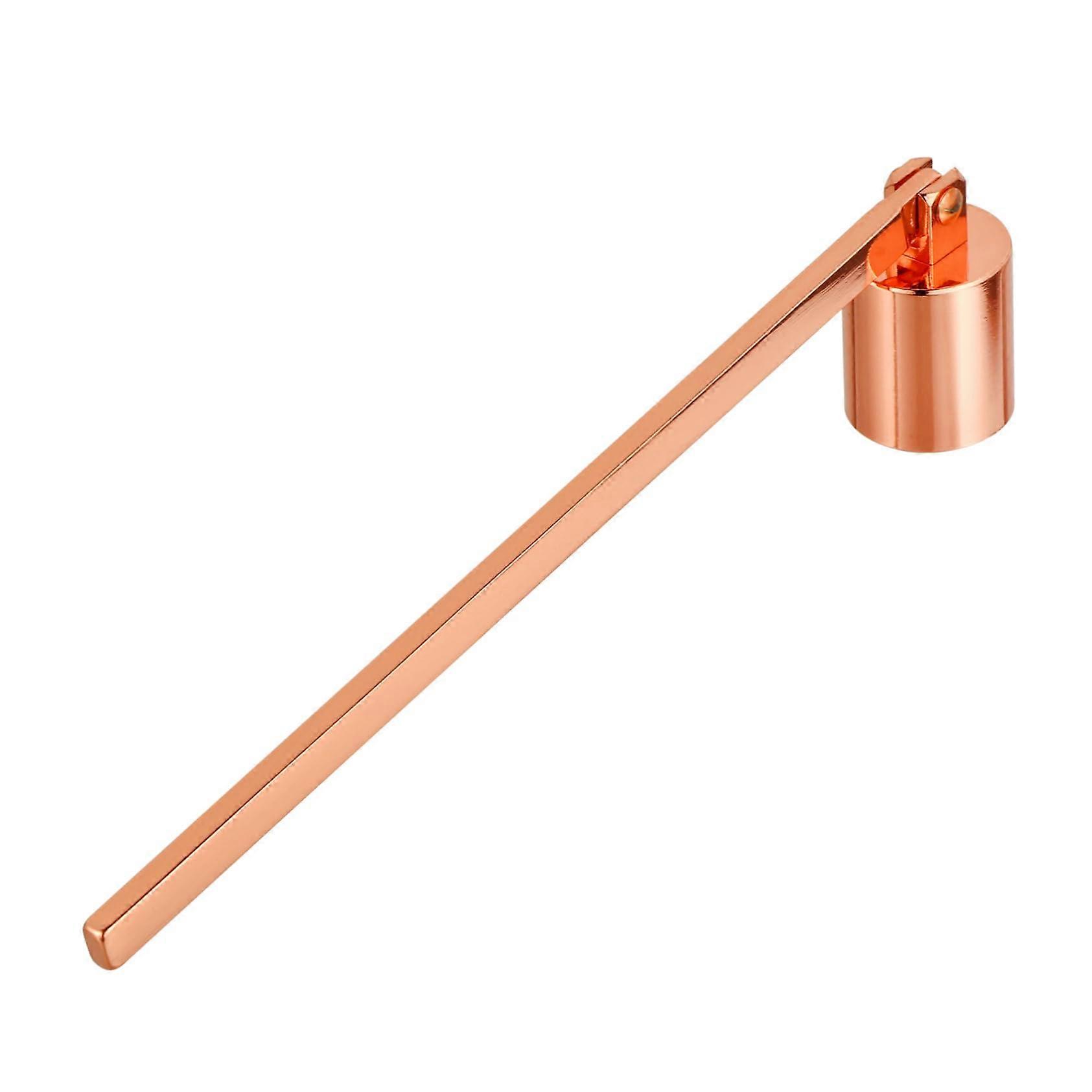 Metal candle snuffer with long handle for safe extinguishing, wick trimmer candle tool