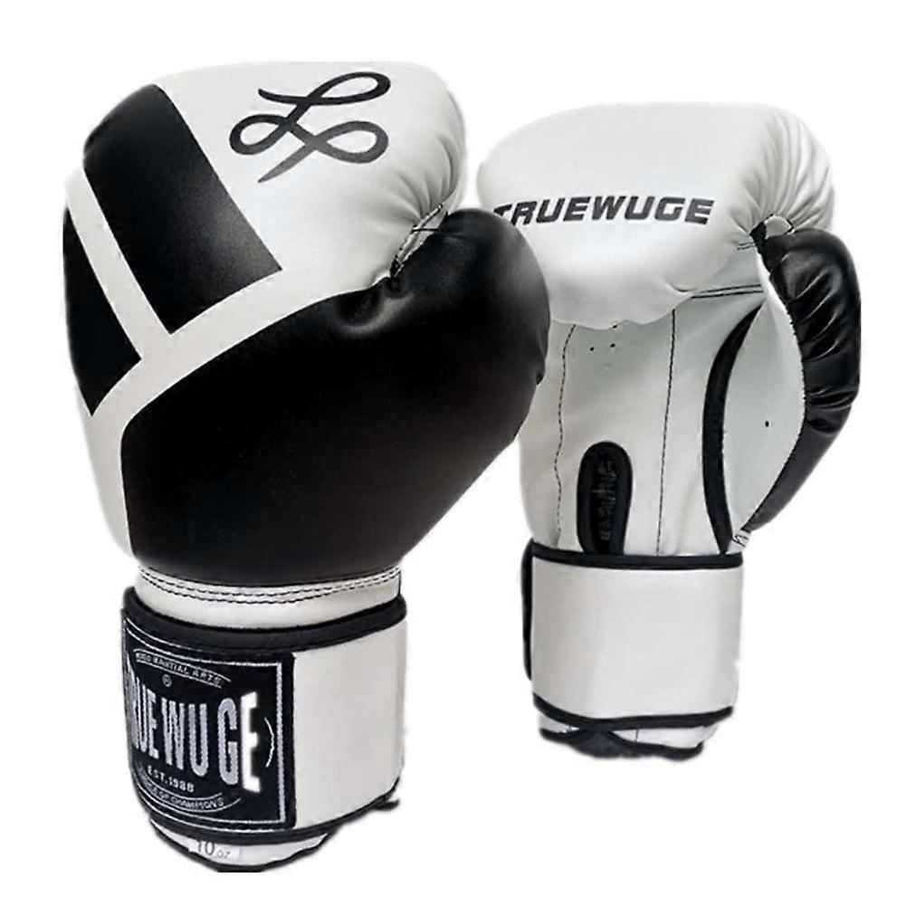 Boxing Gloves for Adults and Kids, Leather Training Gloves with Wrist Support, Breathable Pink, 284g, White