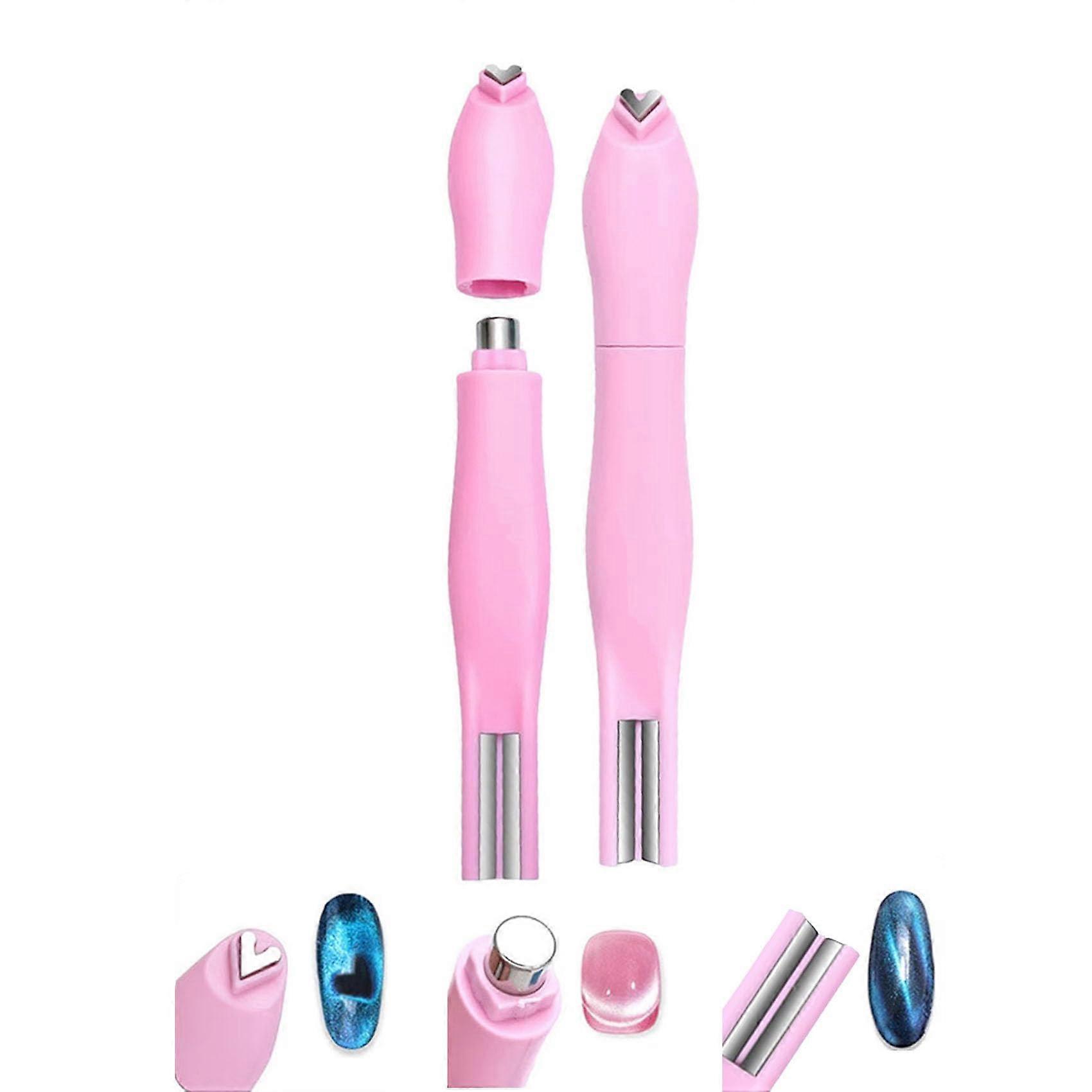 3-in-1 Cat Eye Magnet for Nail Art, Heart Cat Eye Magnetic Nail Art Tool for DIY Cat Eye Gel Polish