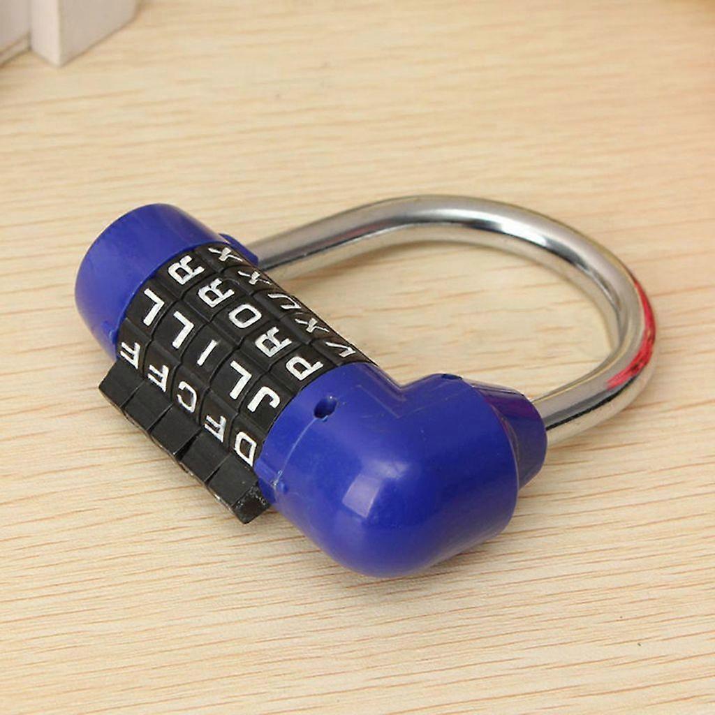 5-Digit Alphabet Travel Safe Combination Diary Padlock - Blue