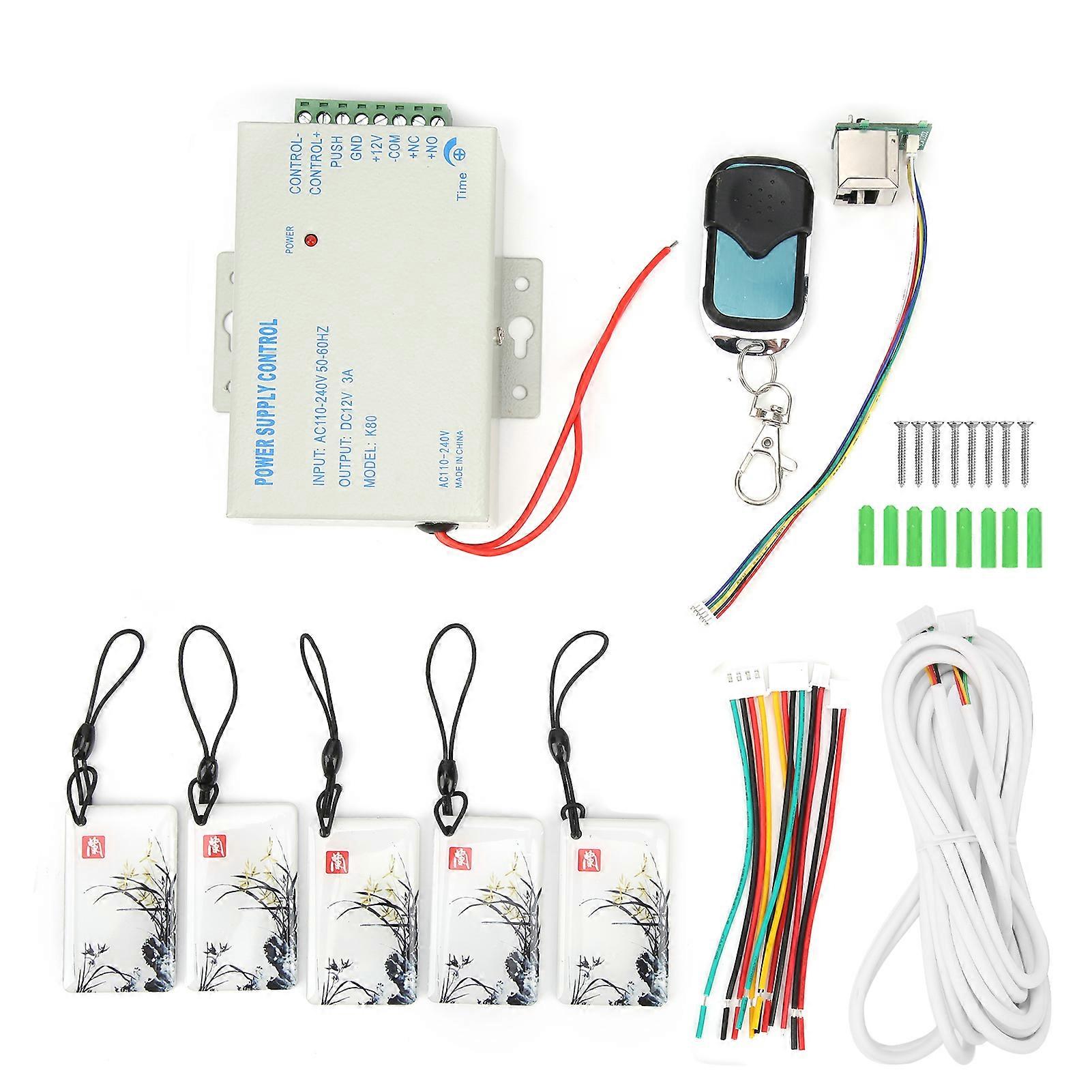 7in Wired Video Door Phone Password 1 Monitor Wifi for TUYA APP Remote IC Fingerprint Access Control System 100‑240VACUS Plug