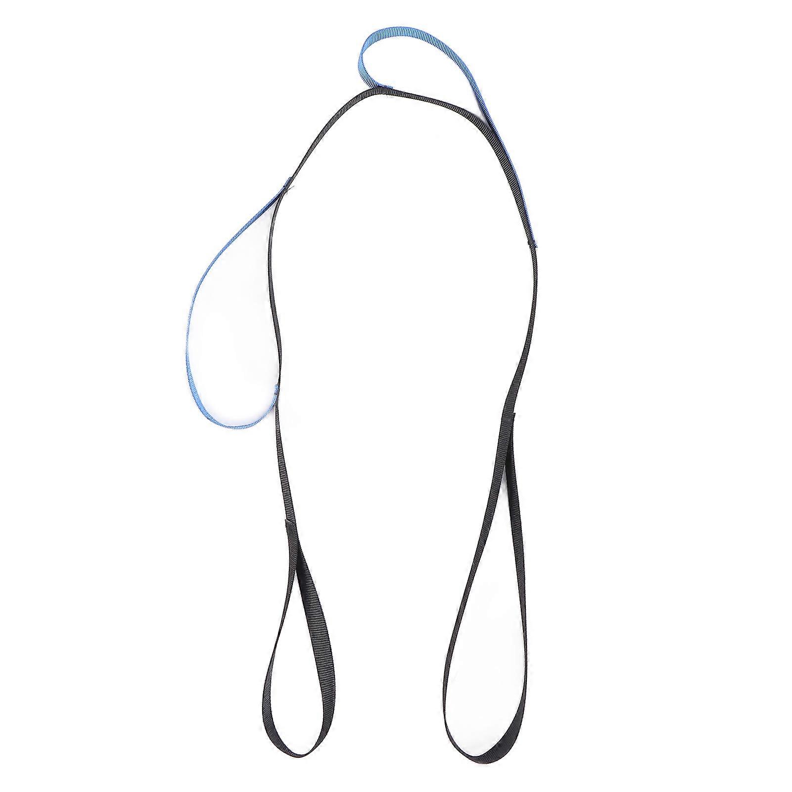 Leg Lifter Strap Disabled Elderly Nylon Webbing Foot Loop Hand Grip Mobility Aid for Walking Practice Blue