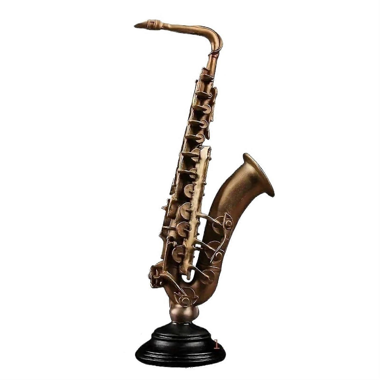 Model building kit for musical instruments, copper saxophone instrument model, ornaments, home ornament, instrument sax model.