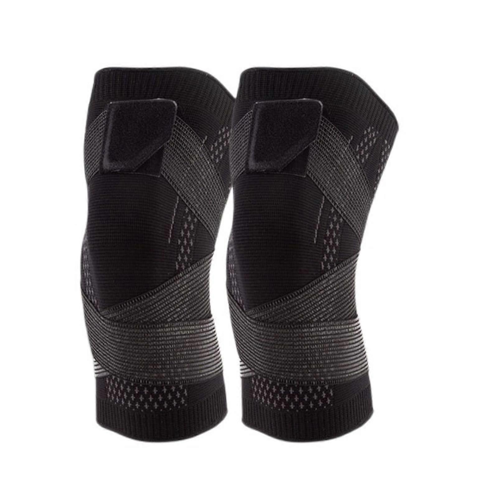 Knee Pads Compression Knee Support Basketball Volleyball Black XL