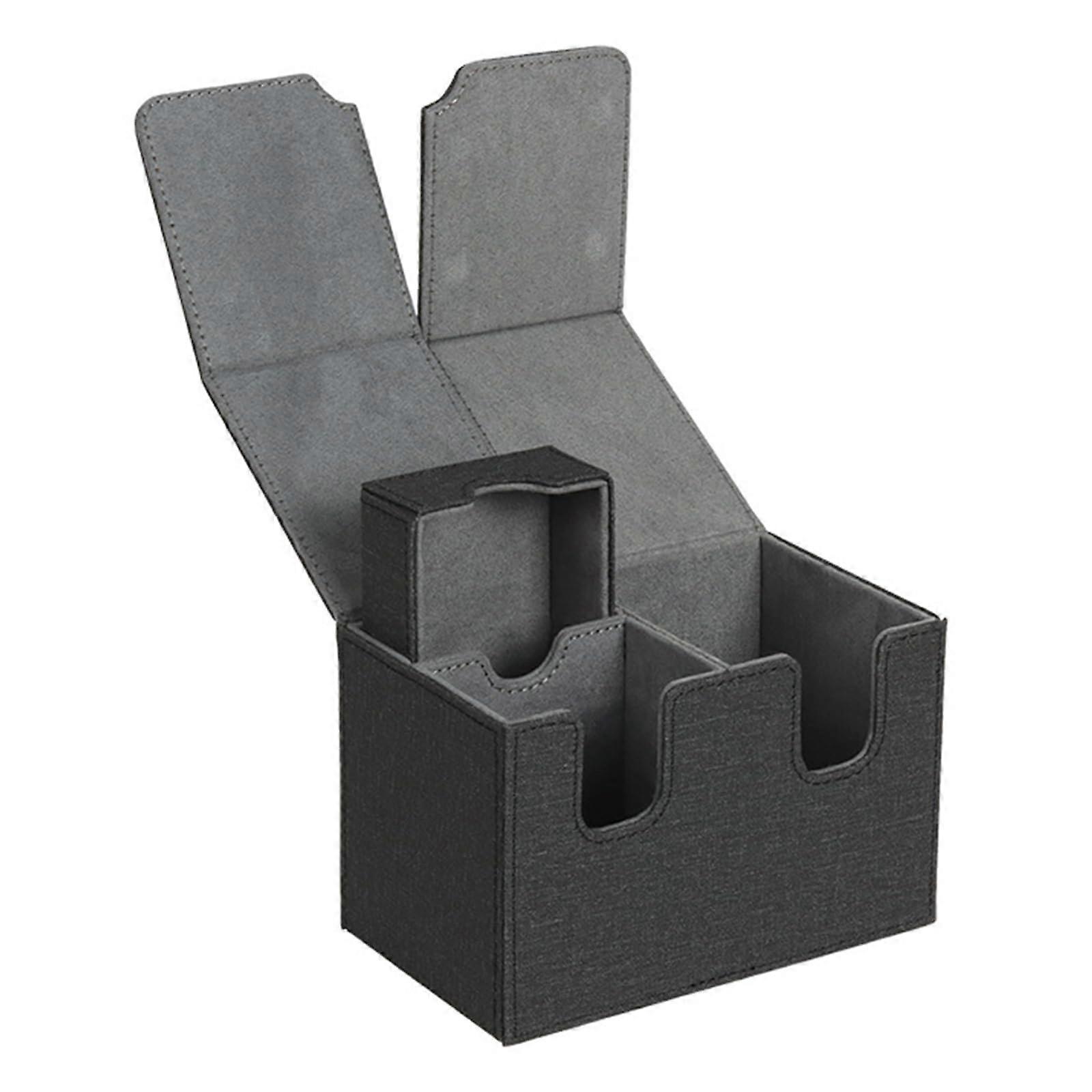 Card Box Card Case for Playing Cards Leather Cards Storage Box Trading Card Carry Bag Deck Game Card Box Black fabric