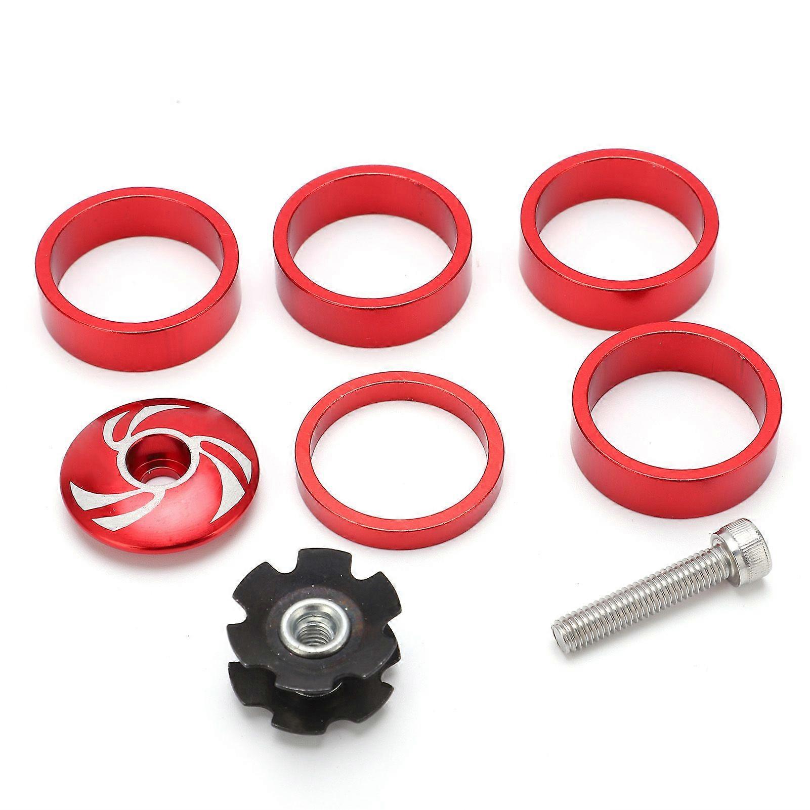 Fahrradsteuersatz Gabel Top Cap und Kralle mit Alu Schrauben Set für Fixed Cog 5410T SetRed YMQX)